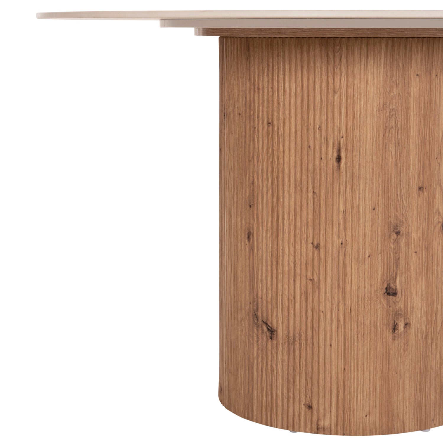 Трапезна маса TWIL керамичен плот вид на травертин-основа мдф φ126x77h