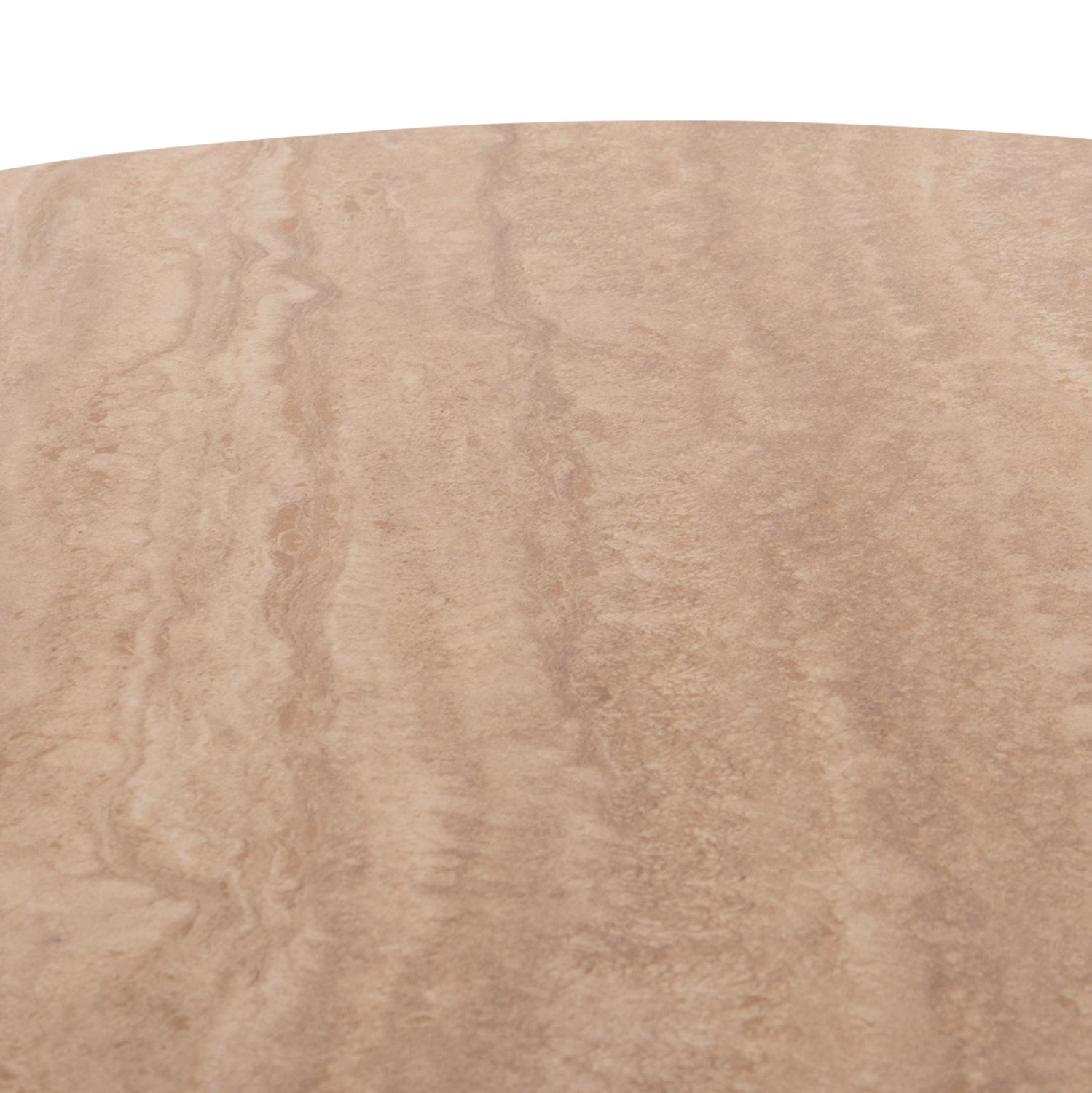 Кръгла трапезна маса SKY керамичен плот от травертин Ф120x76см