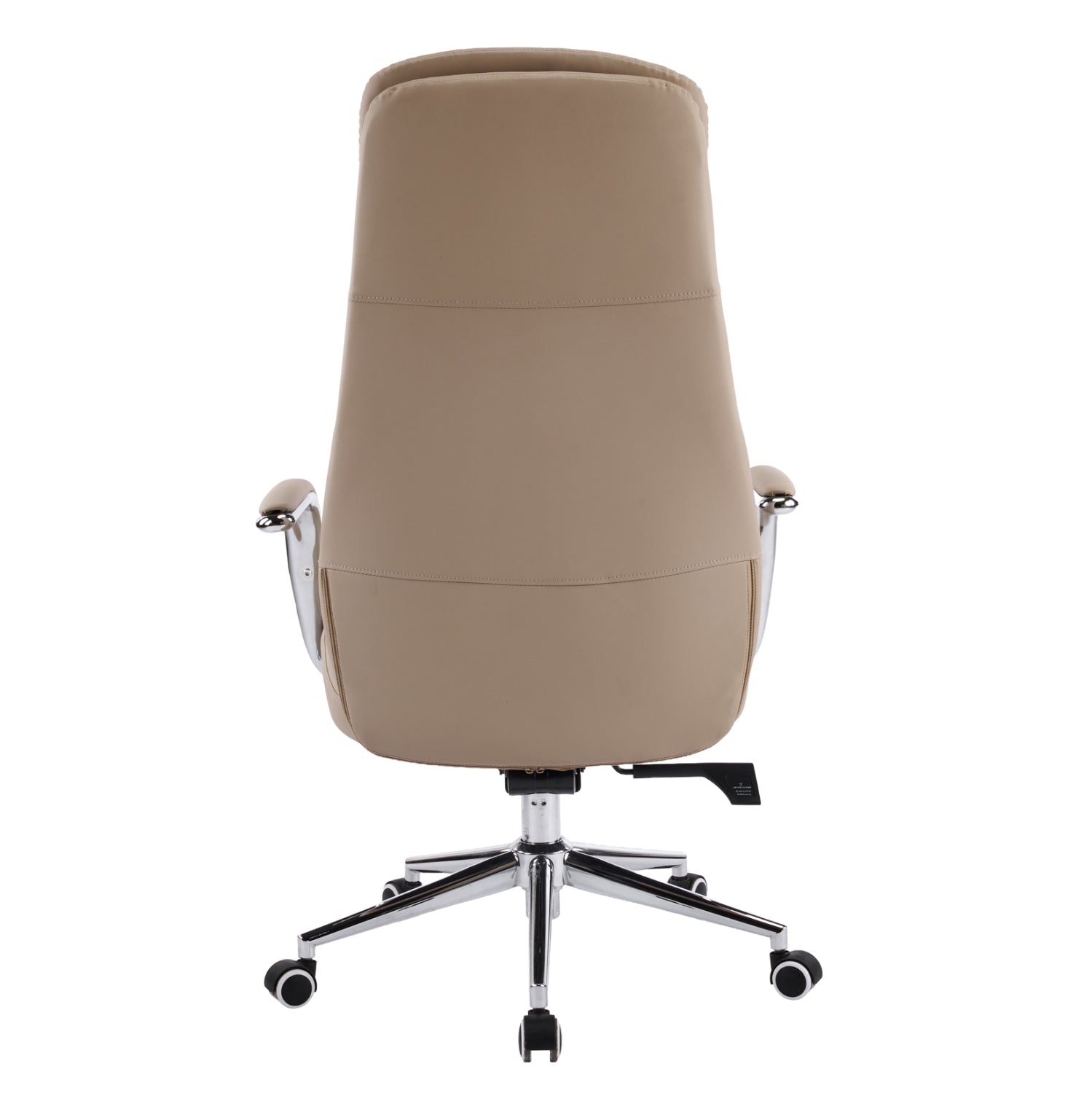 Офис стол Sonty бежов изкуствена кожа -- хромирана основа 67x68x125всм.