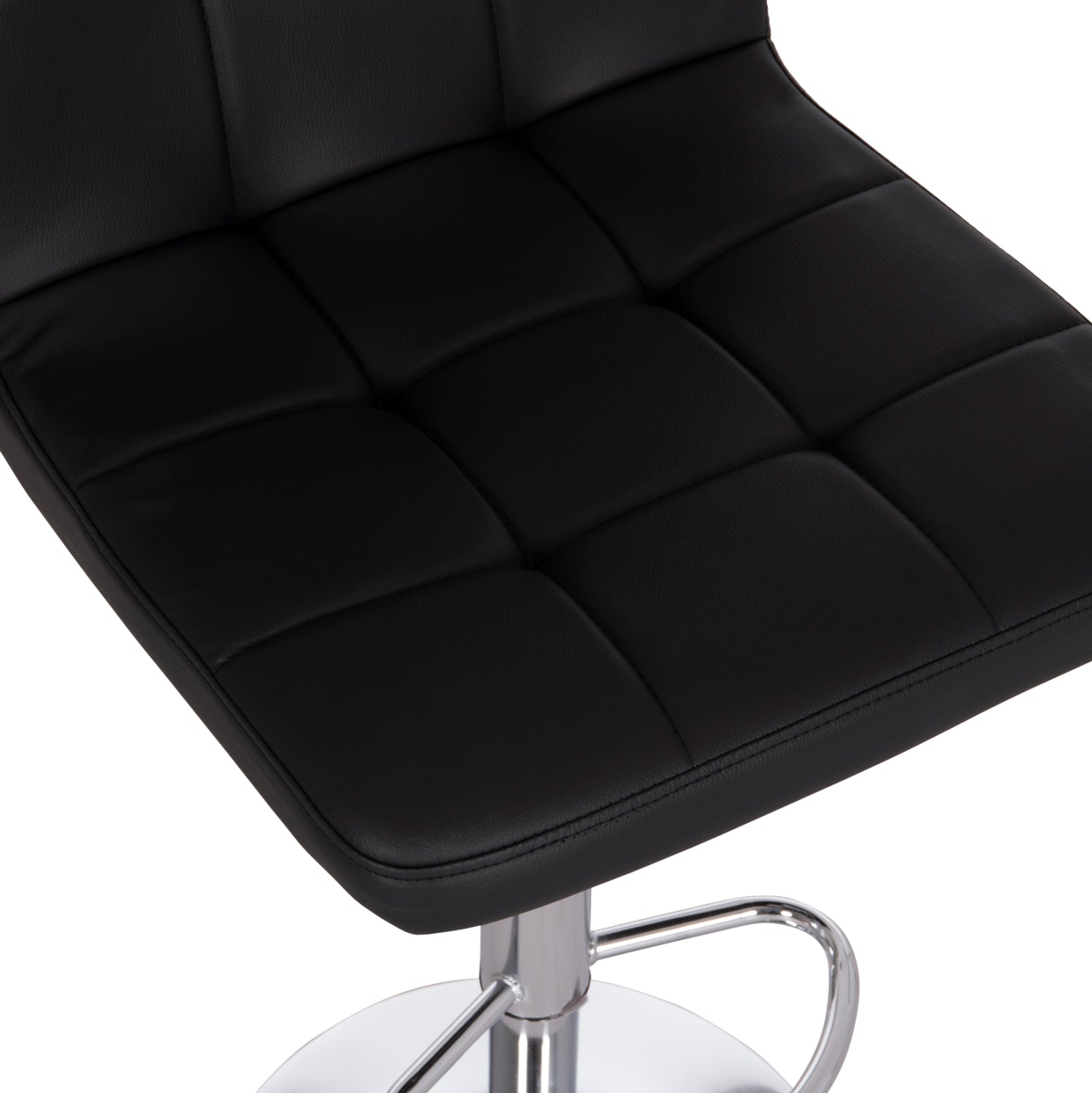 Въртящ се бар стол Диана черен, pu - хромиран метал, 44x52x109 см