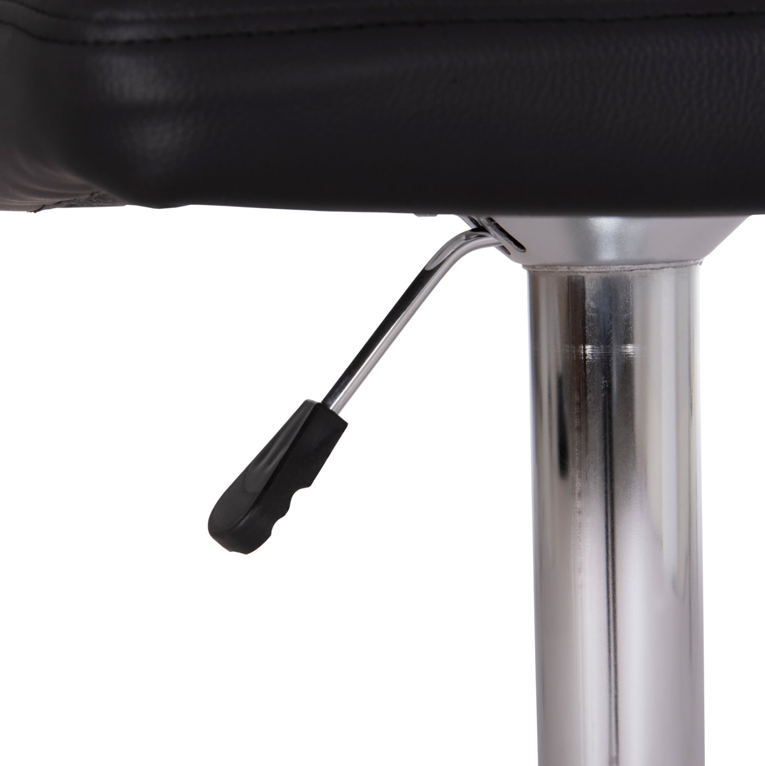 Въртящ се бар стол Диана черен, pu - хромиран метал, 44x52x109 см