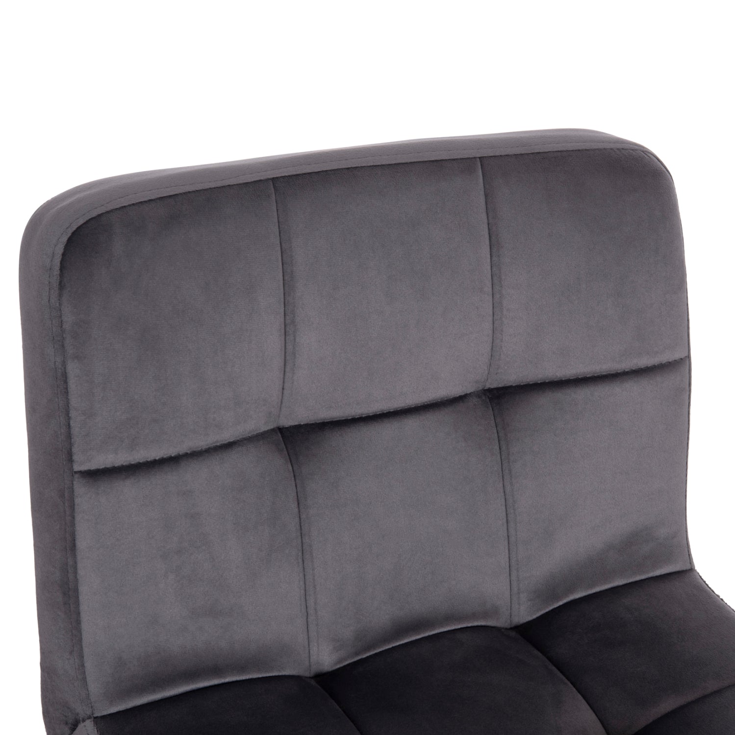 Бар стол Диана сиво кадифе/ черно 44x52x109см