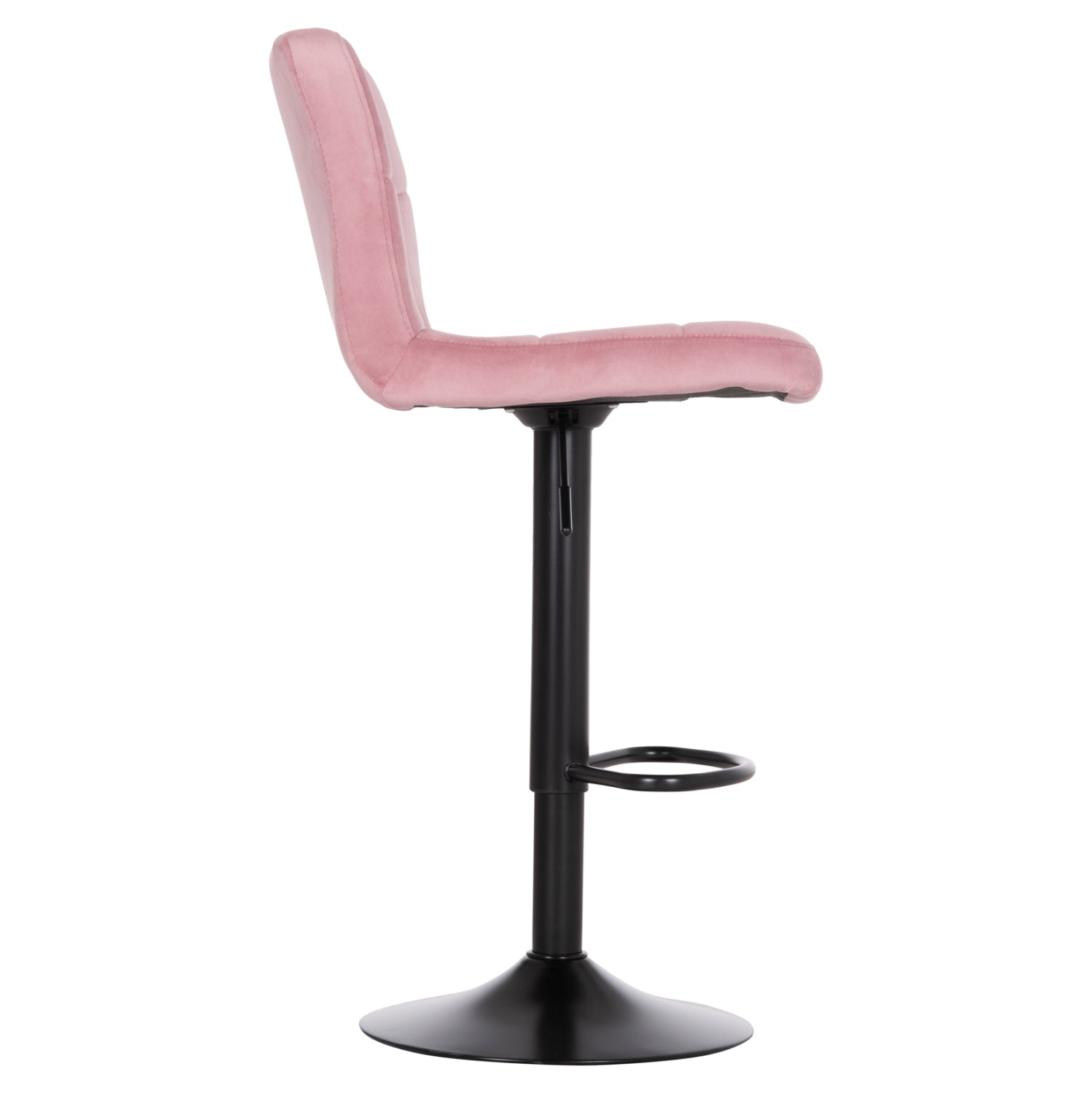 Въртящ се бар стол Диана кадифе с цвят на изгнила ябълка - метален, черен, матов, 44x52x109h