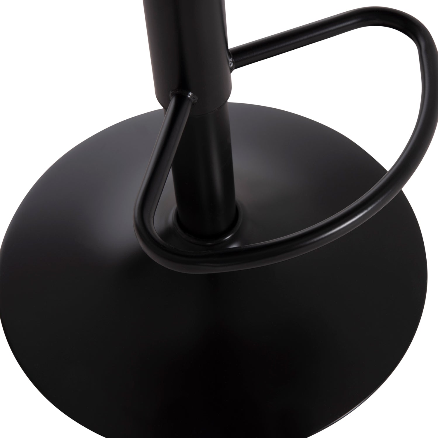 Въртящ се бар стол Диана кадифе с цвят на изгнила ябълка - метален, черен, матов, 44x52x109h