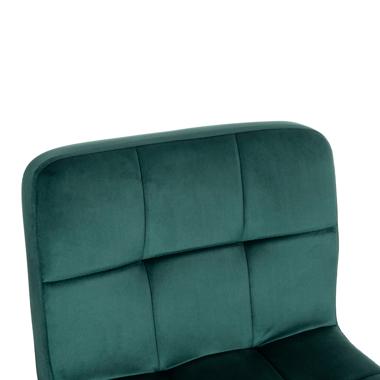 Въртящ се бар стол Диана кадифе кипарис - метален, черен, матов, 44x52x109 см