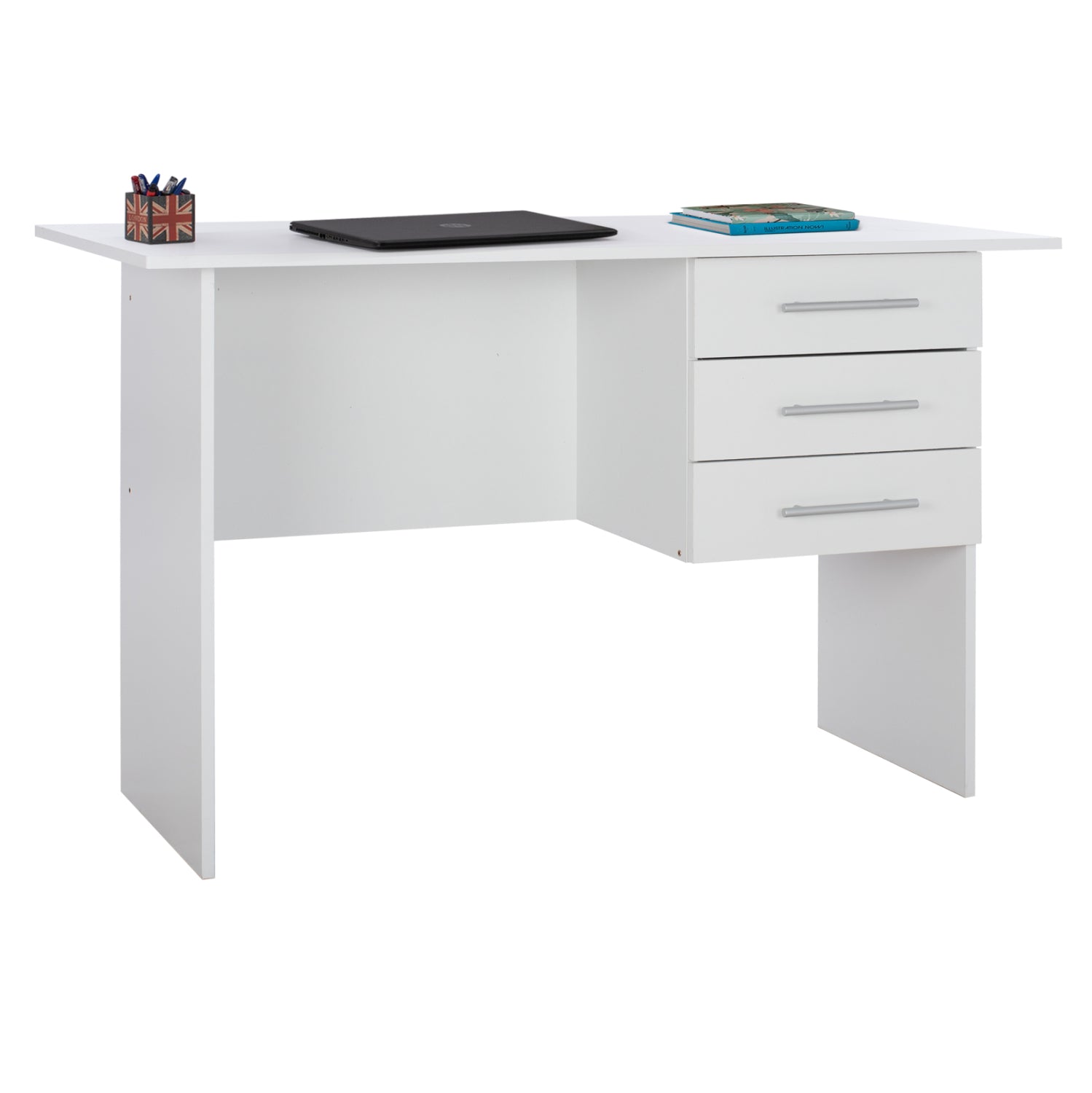 Офис бюро ENSLEY бял цвят 120X60X76 см