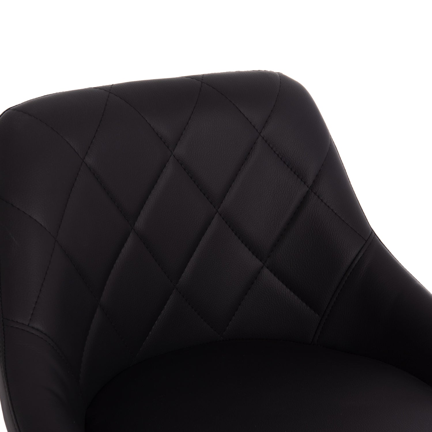 Бар стол Rose КГ204.21 с хромиран амортисьор и черен PU 48x45x105см.