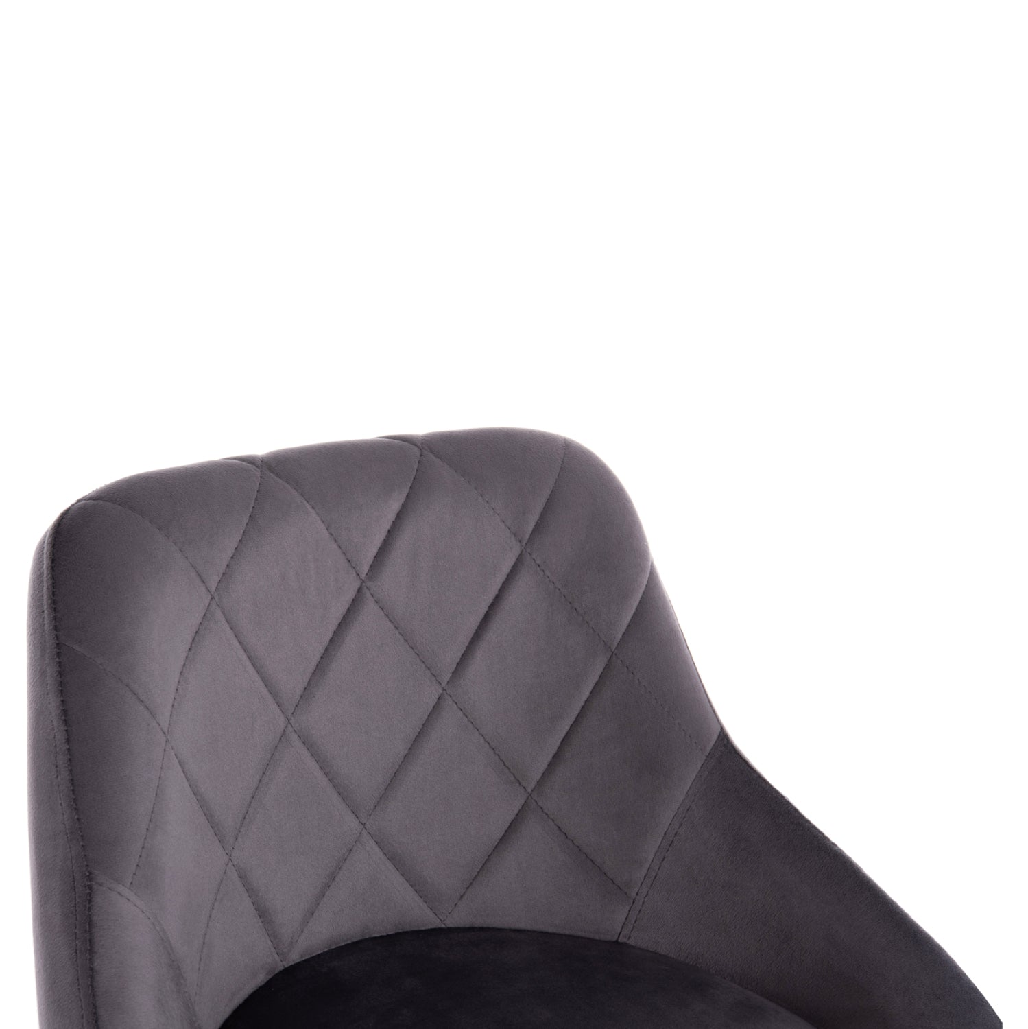 Бар стол Rose КГ204.41 с хромиран амортисьор и сиво кадифе 48x45x105см.