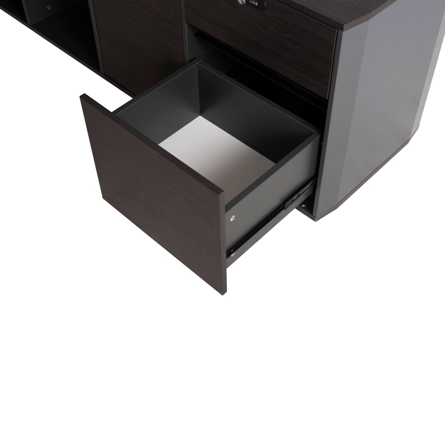 Офис бюро ROSEWOOD сив цвят 220X180X76см