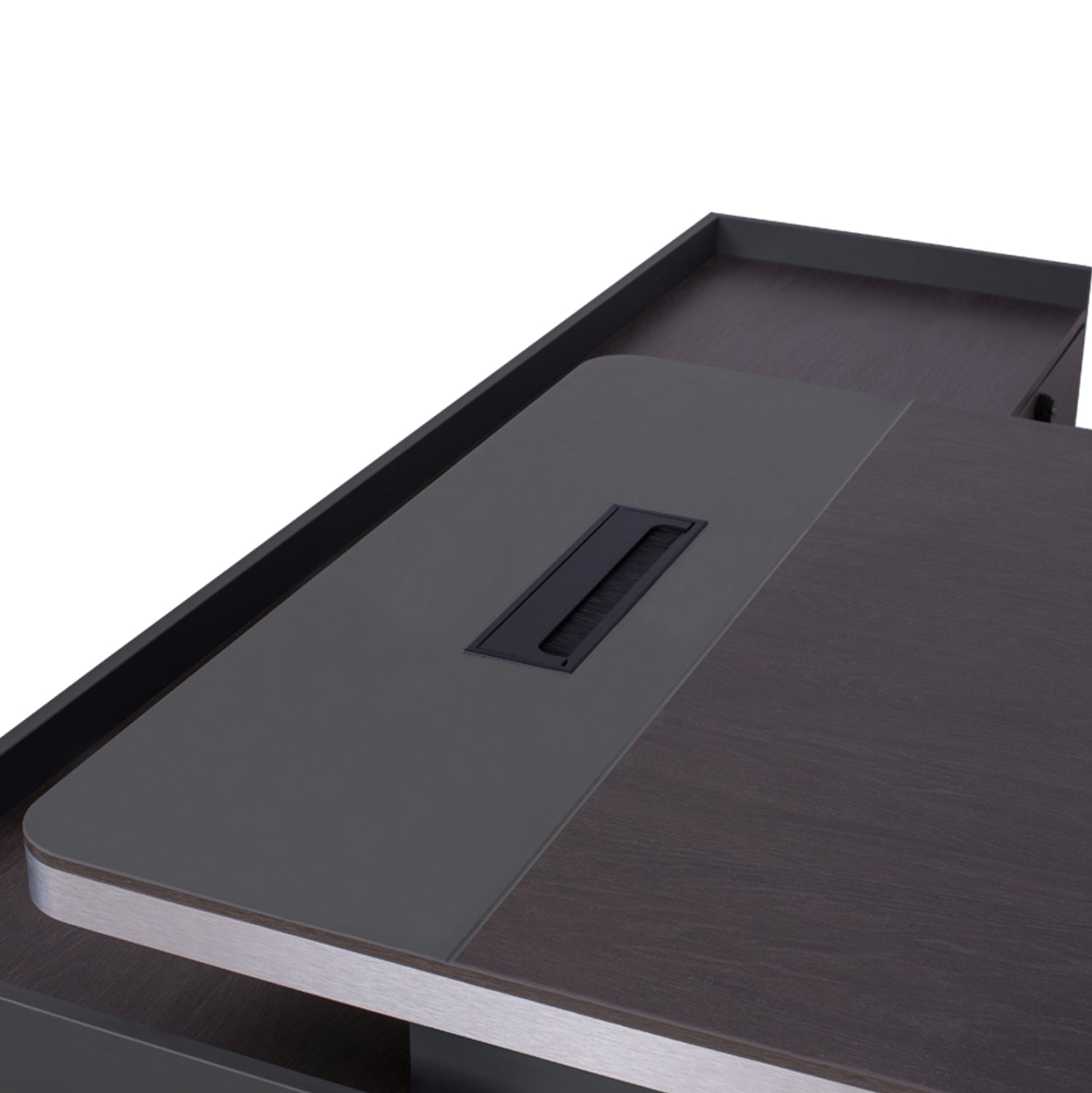 Бюро професинално ROSEWOOD 220x180 - десен ъгъл цвят венге-сив