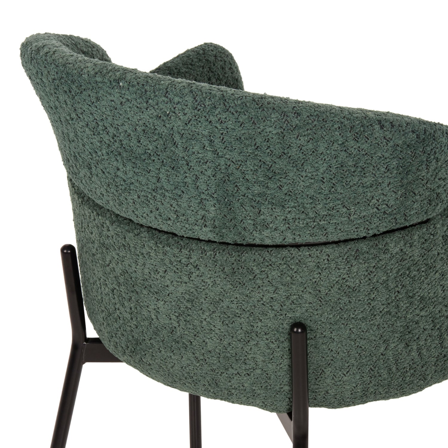 Комплект за трапезария 5 части Zod кръгла маса с керамичен плот - 4 кръгла маса, петрол