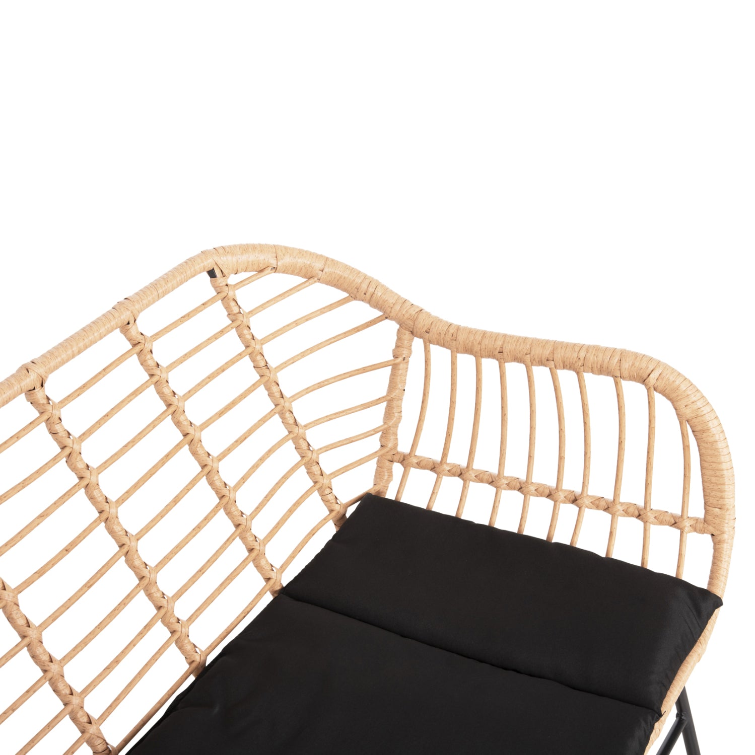 Комплект за външен отдих Аллегра, от 4 части ракита, метал с маса 95x55x51,5