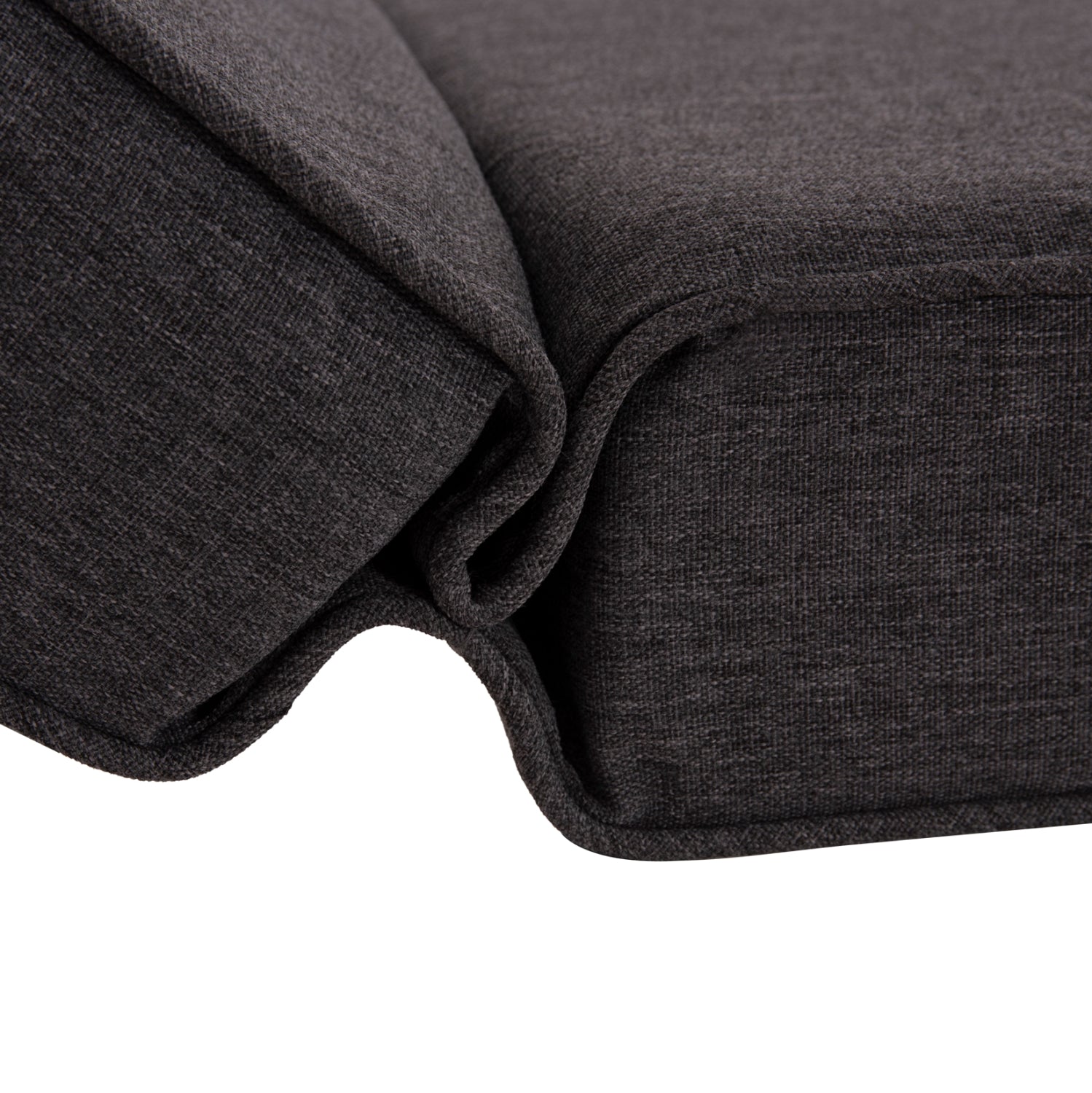 Възглавница за шезлонг тъмносива с пяна, 190x70x10 см