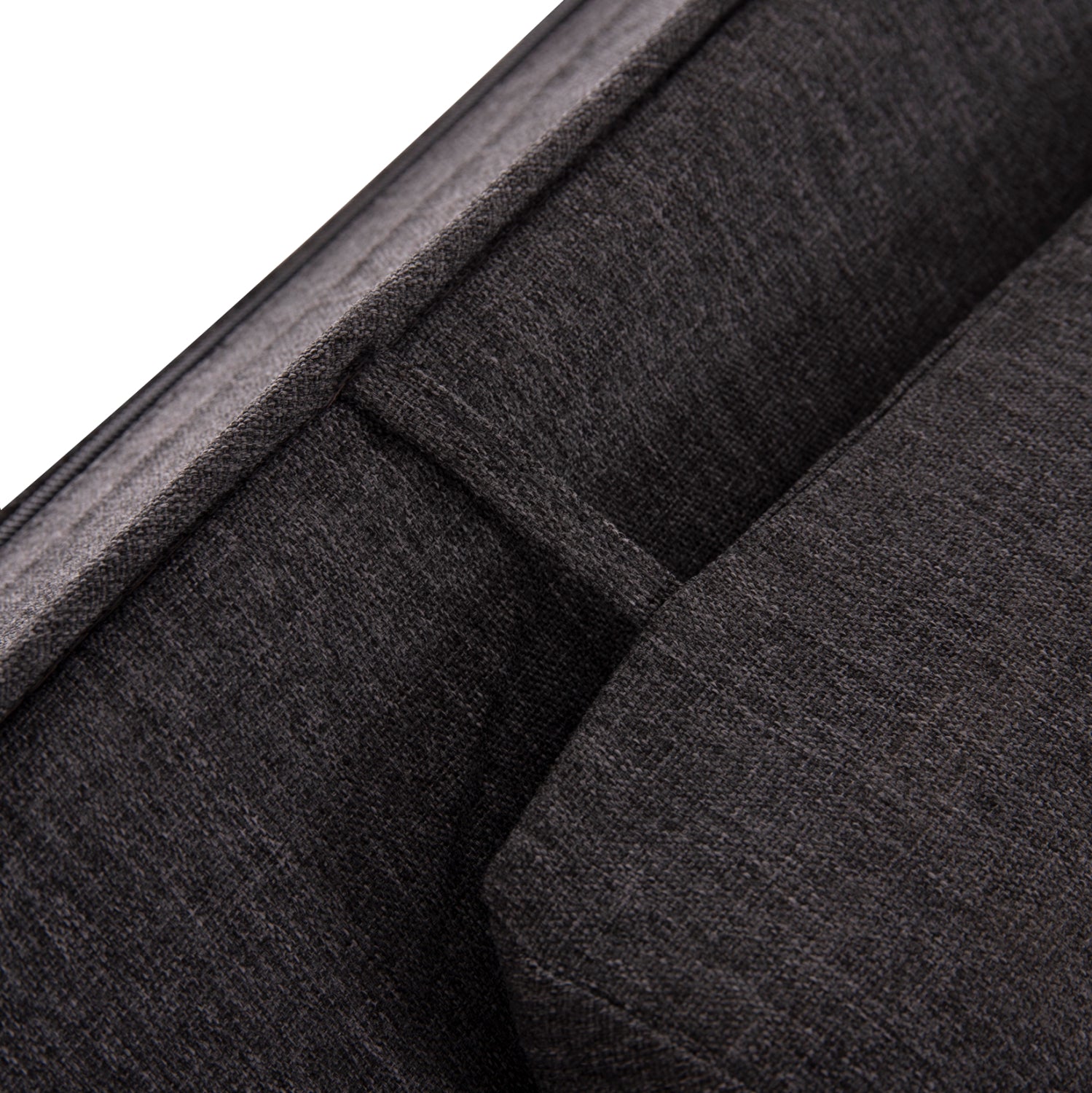 Възглавница за шезлонг тъмносива с пяна, 190x70x10 см