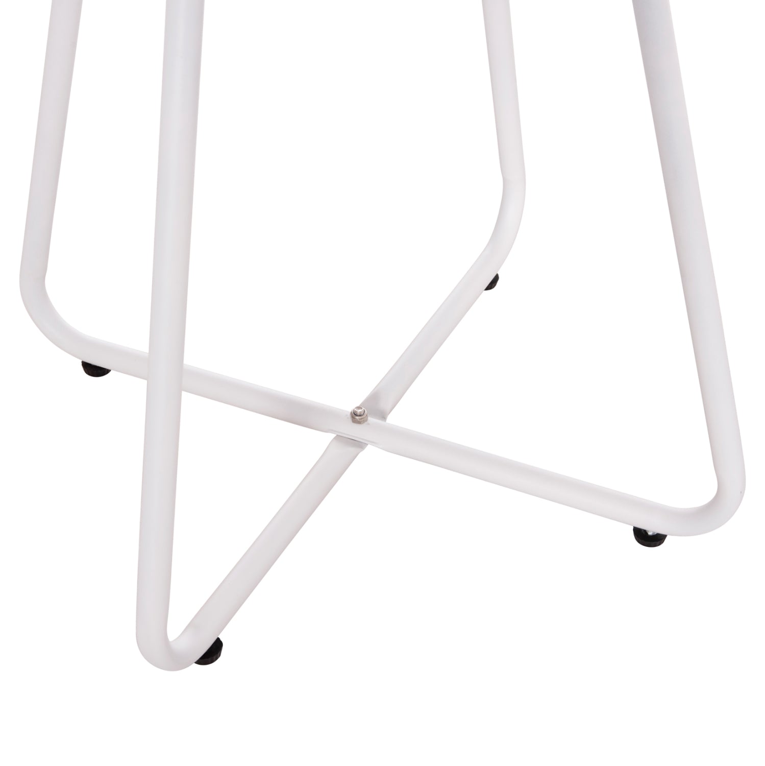 Комплект за отдих 3бр външен Оrego алуминий и метал в бяло с маса Φ50x56