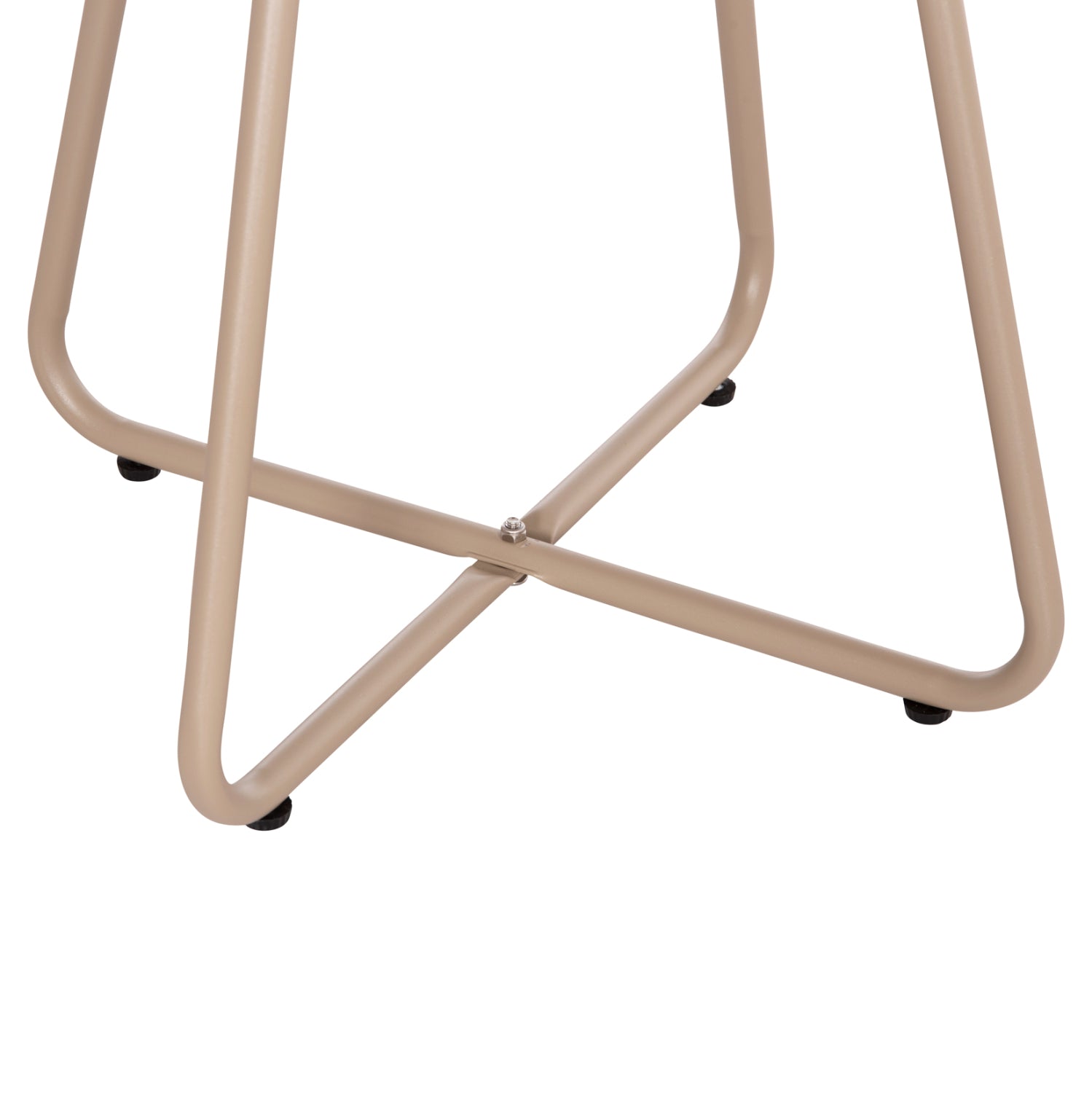 Комплект за отдих 3бр Оrego алуминий и метал в капучино с маса Φ45x50