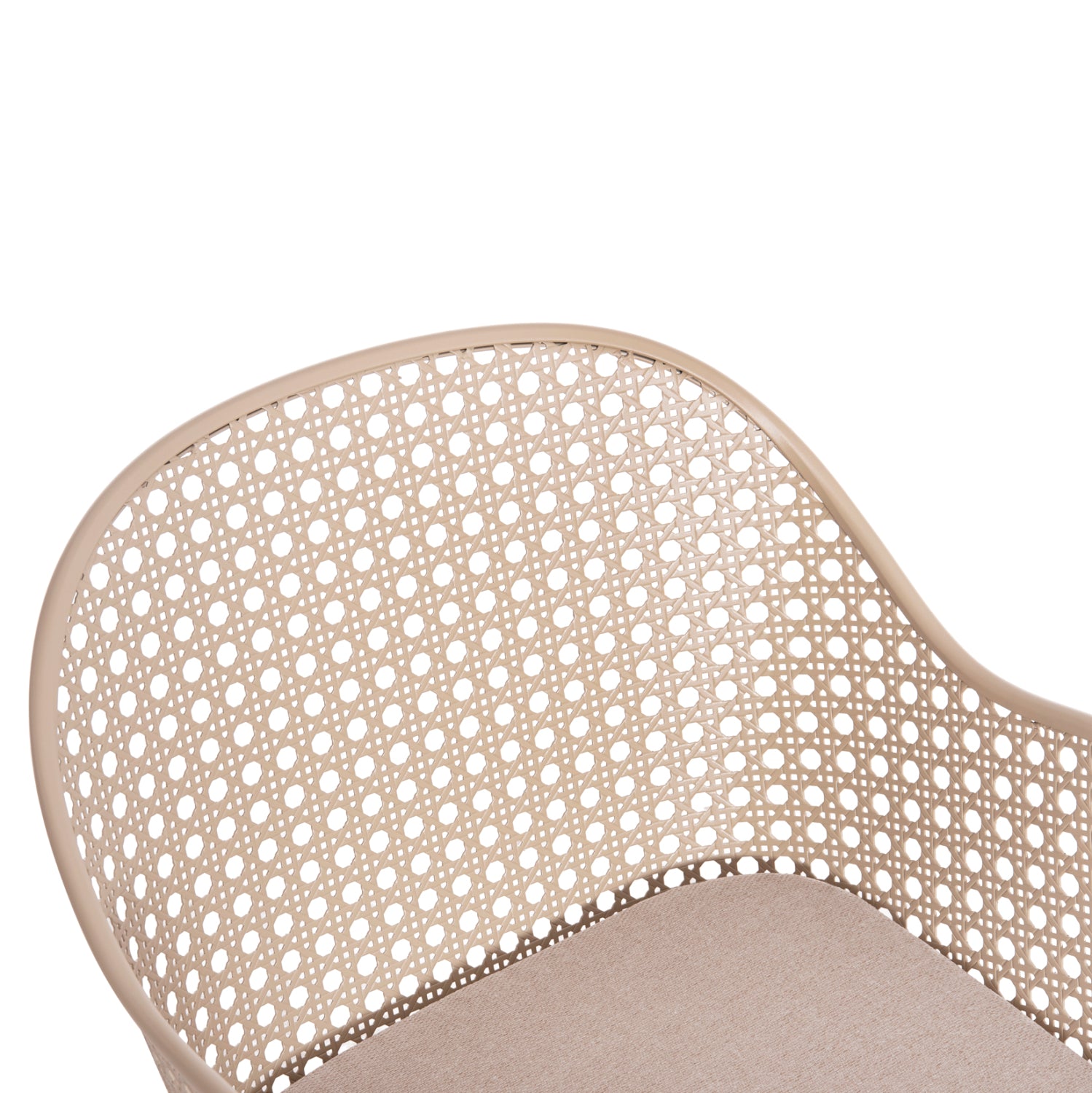 Комплект за отдих 3бр Оrego алуминий и метал в капучино с маса Φ45x50