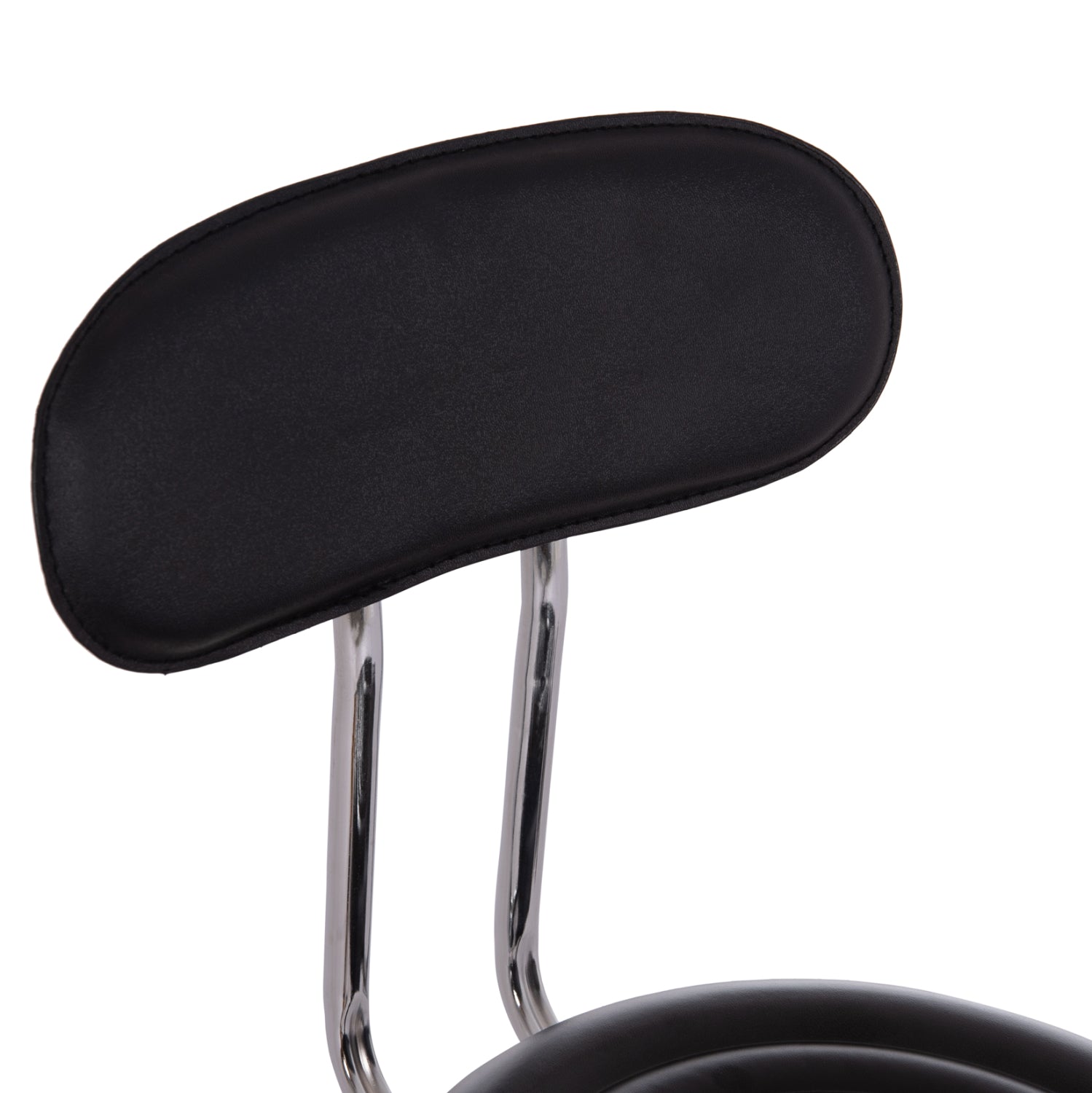 Дизайнерска въртяща се табуретка IRIS pu черна 34x43x86.5см.