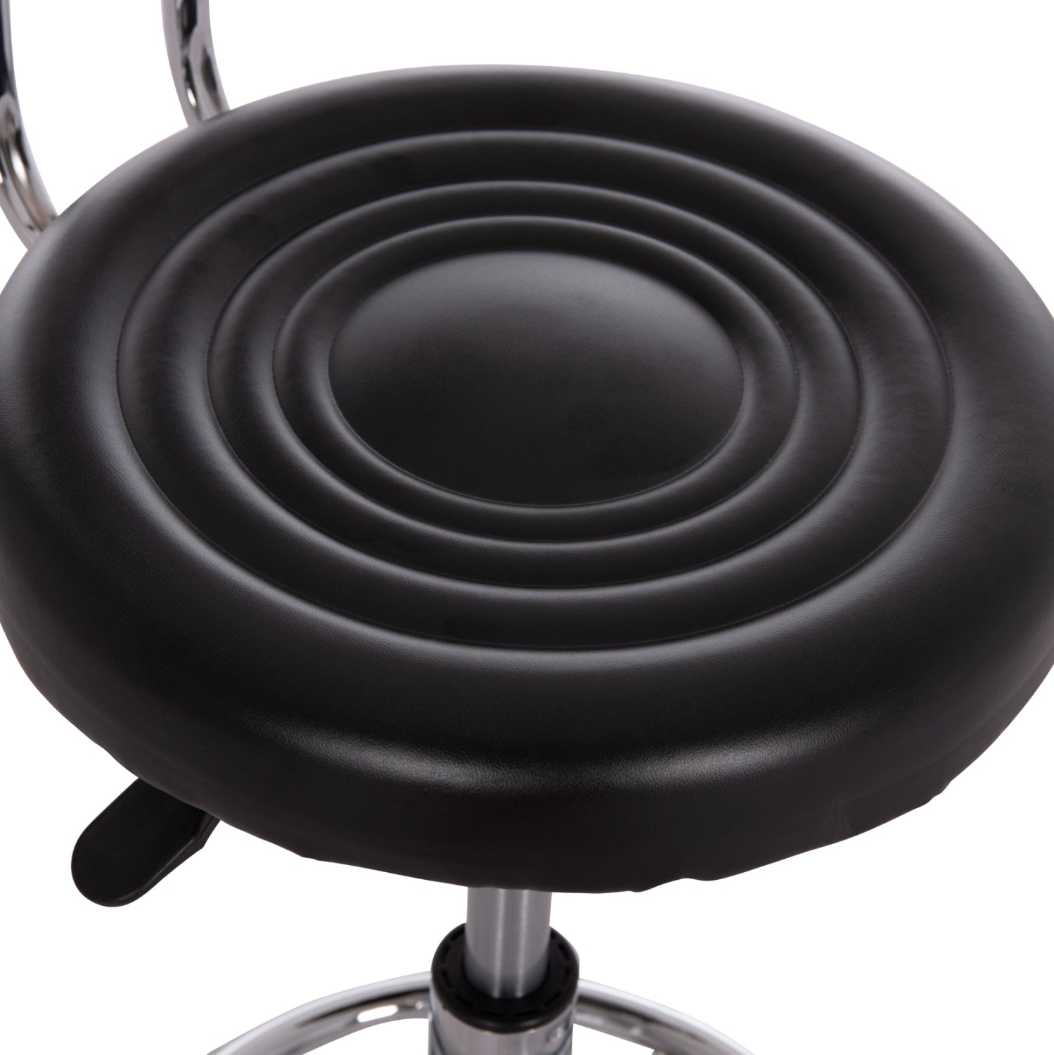 Дизайнерска въртяща се табуретка IRIS pu черна 34x43x86.5см.