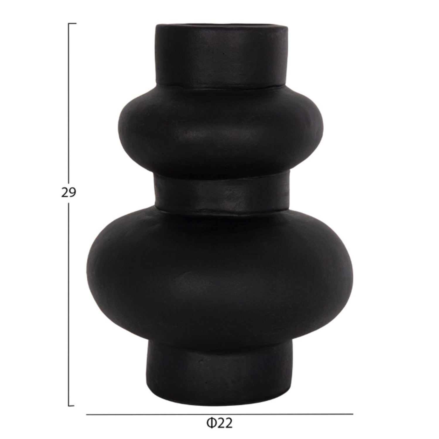 Комплект от 3 настолни декоративни вази LEKKAN 21142.01 теракота в бяло и черно