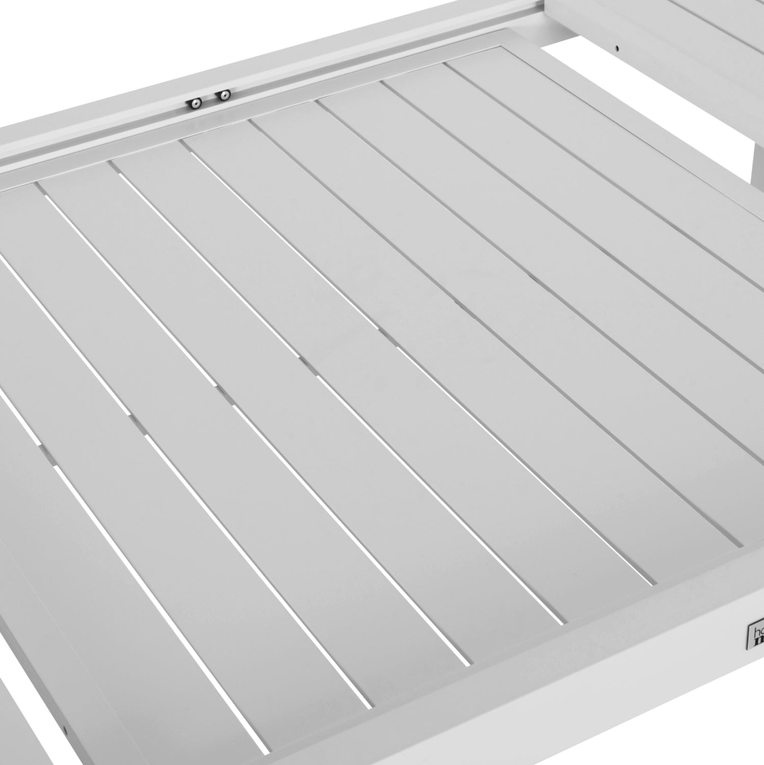 Външен трапезен комплект 7бр Крум бял алуминиев с маса 160-240x90x73