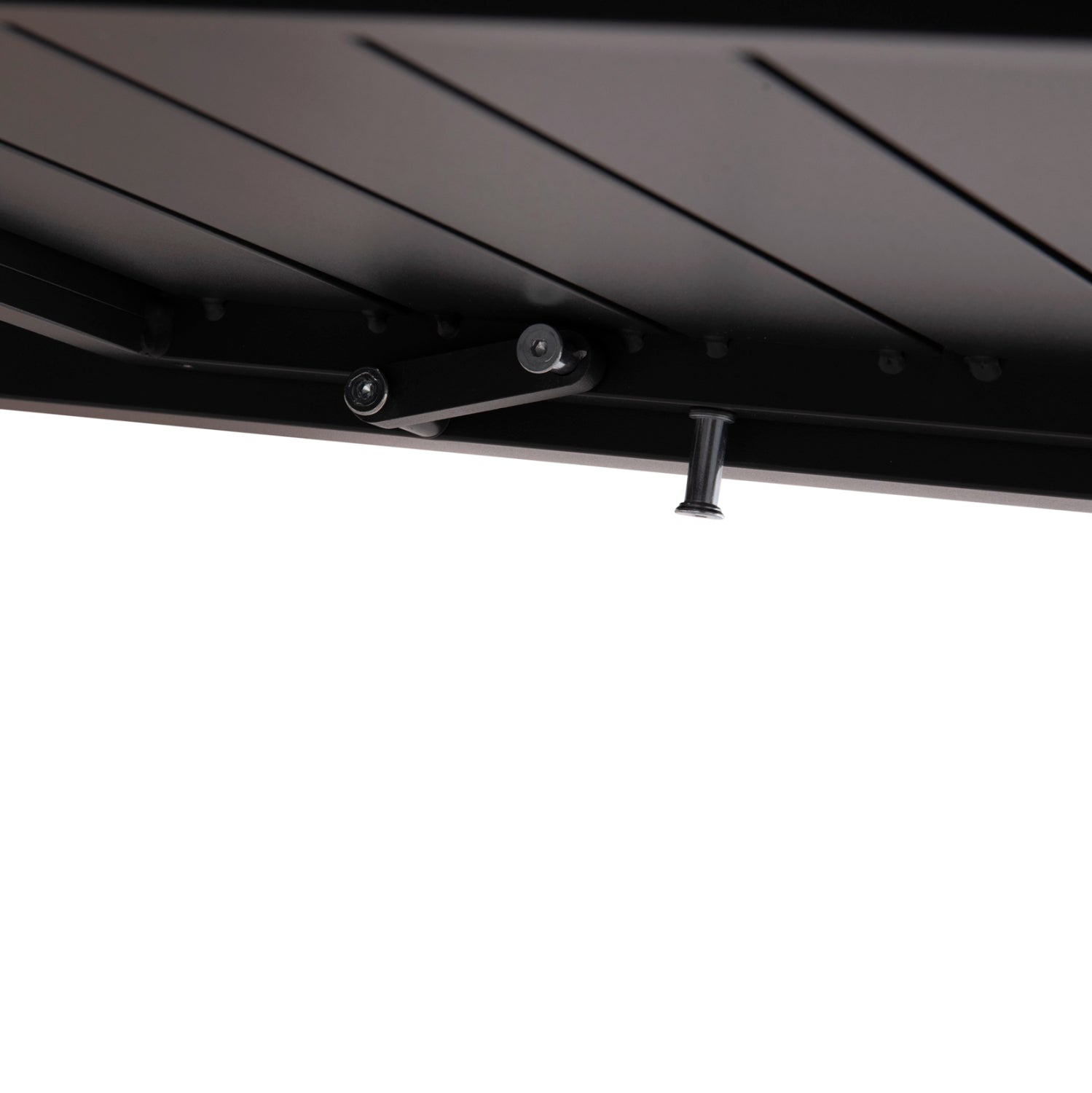 Градински комплект 7бр KRUM /маса 160-240x90x73 тъмно сив алуминий--ператан