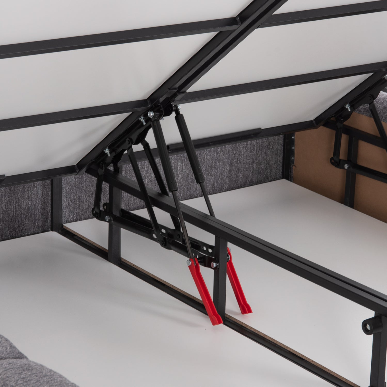 Двойно легло с матрак и място за съхранение RAMON букле 160x200cm