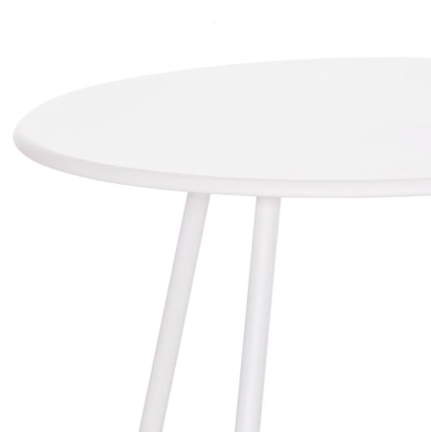 Лаундж комплект PONY 3части метал и ратан в бяло-черно с маса Φ40x50