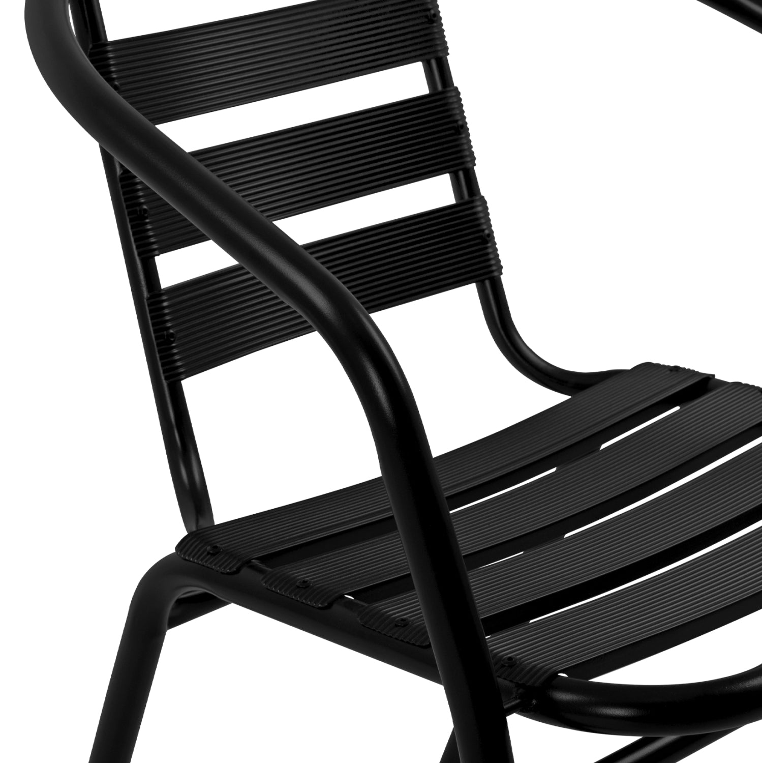 Градински комплект ADAM 5 части с маса 110x60см черен цвят