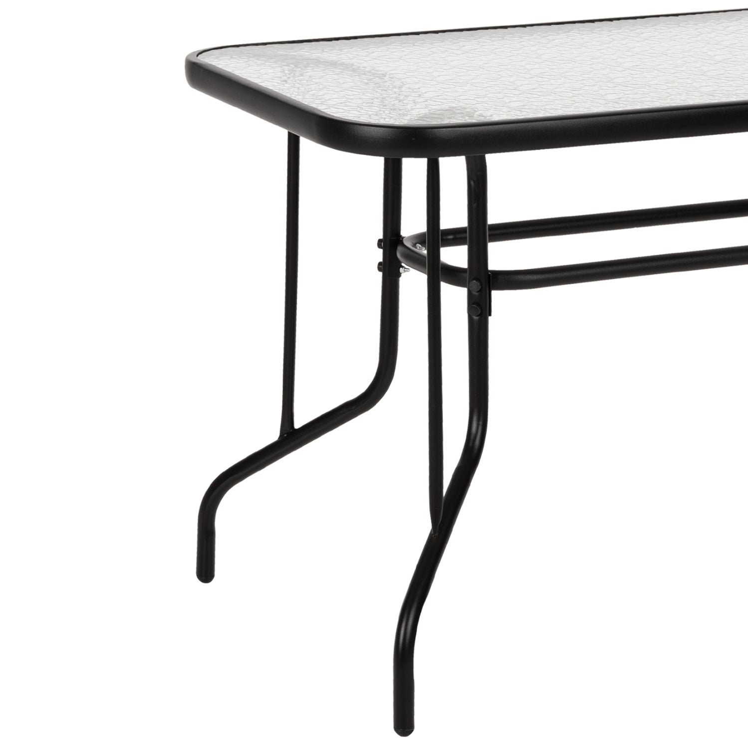 Градински комплект ADAM 5 части с маса 110x60см черен цвят