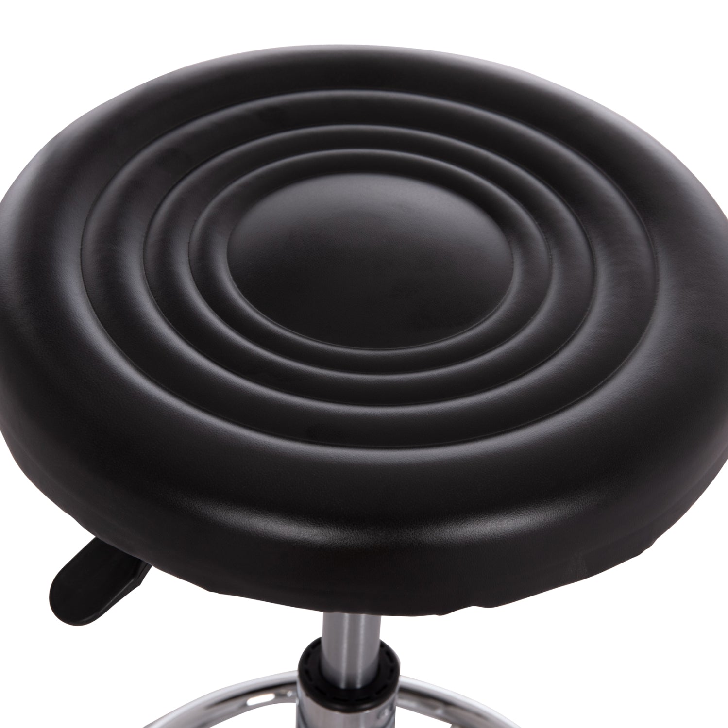 Дизайнерска въртяща се табуретка Iris черна pu homemarkt φ32x45-60hсм.