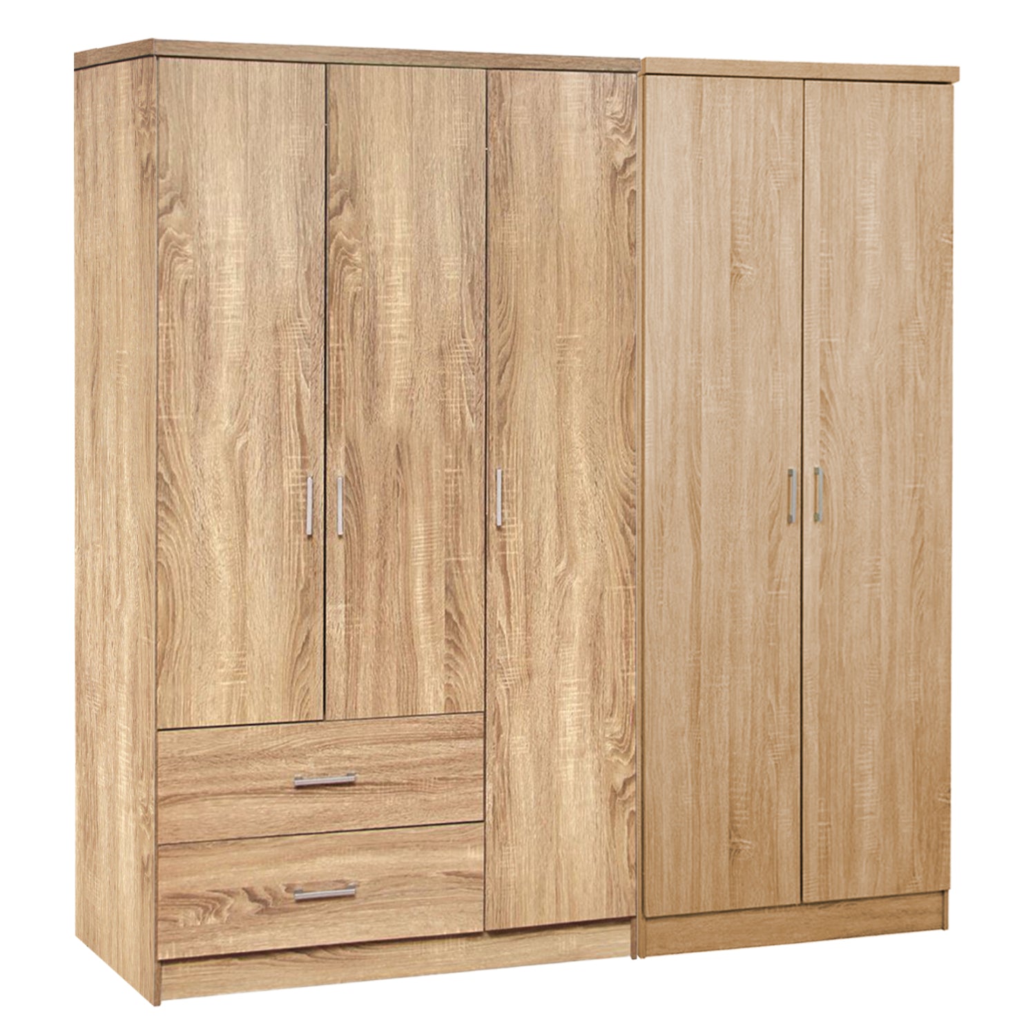 5-крилен гардероб CAESAR сонома цвят 150x42.5x181см