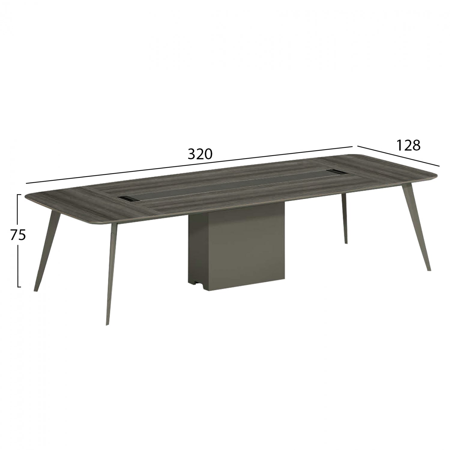 Конферентна маса  LUX цвят мока-сив 320X128X75см