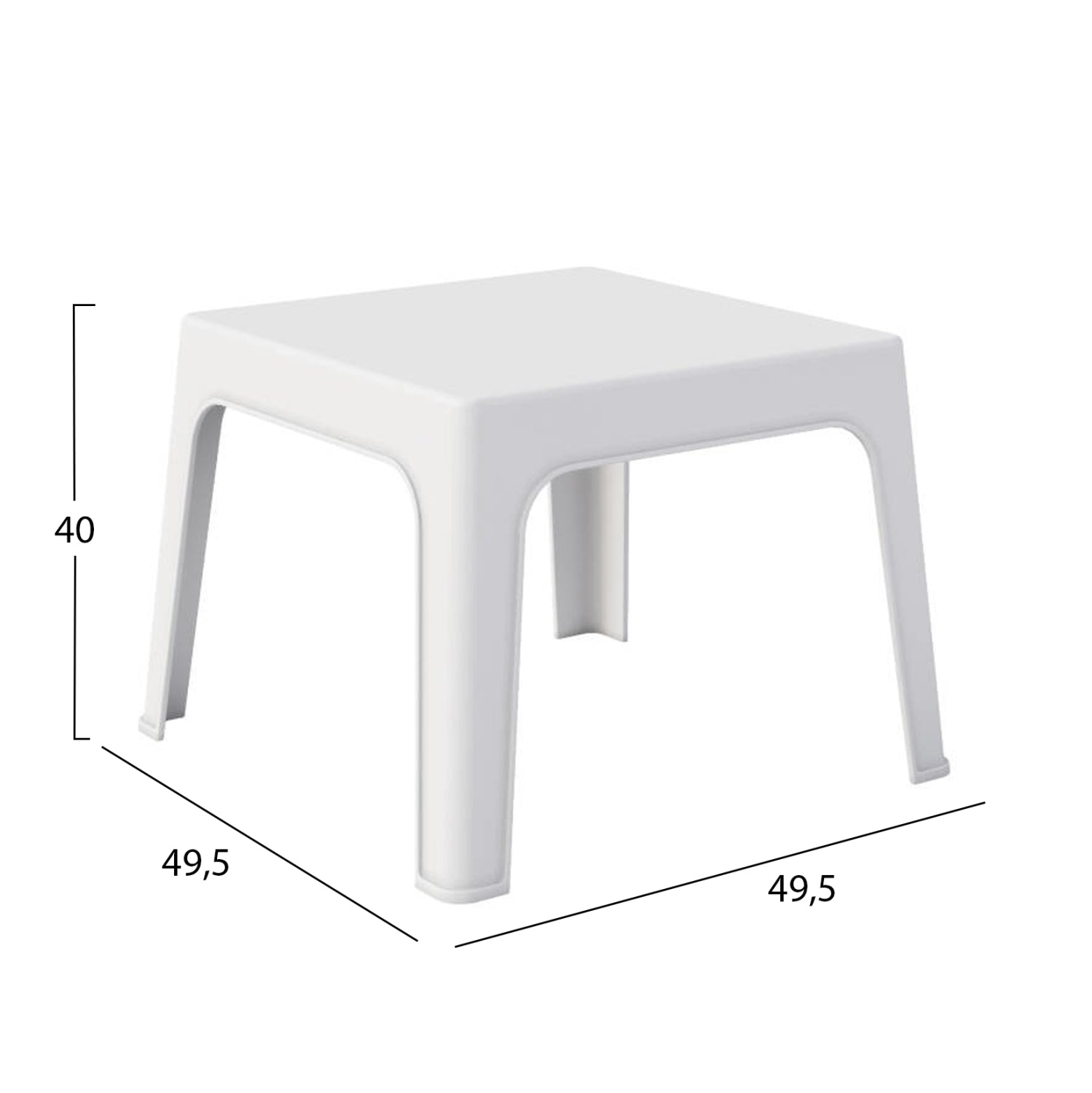 Комплект за отдих от 3 част, елегантен бял полипропилен