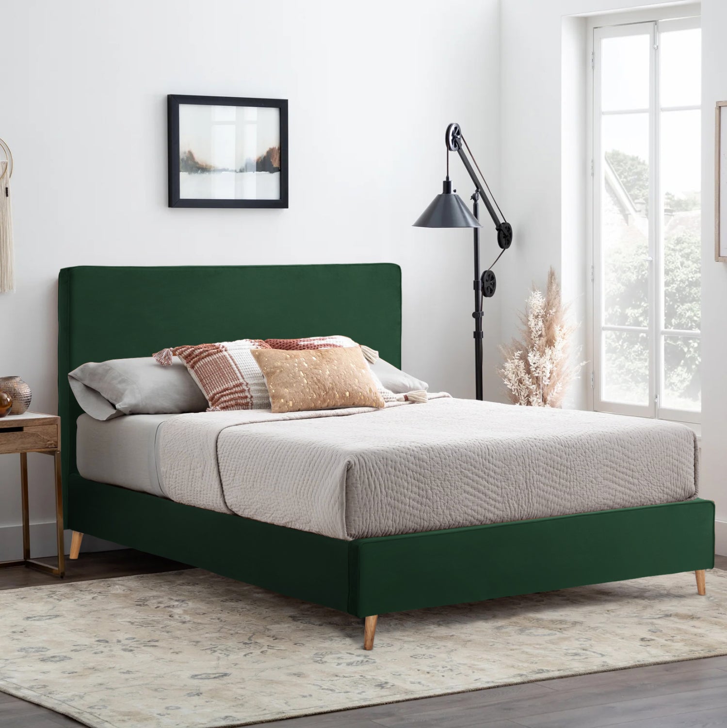 Легло с матрак Индра кипарис кадифе -- за 160x200см