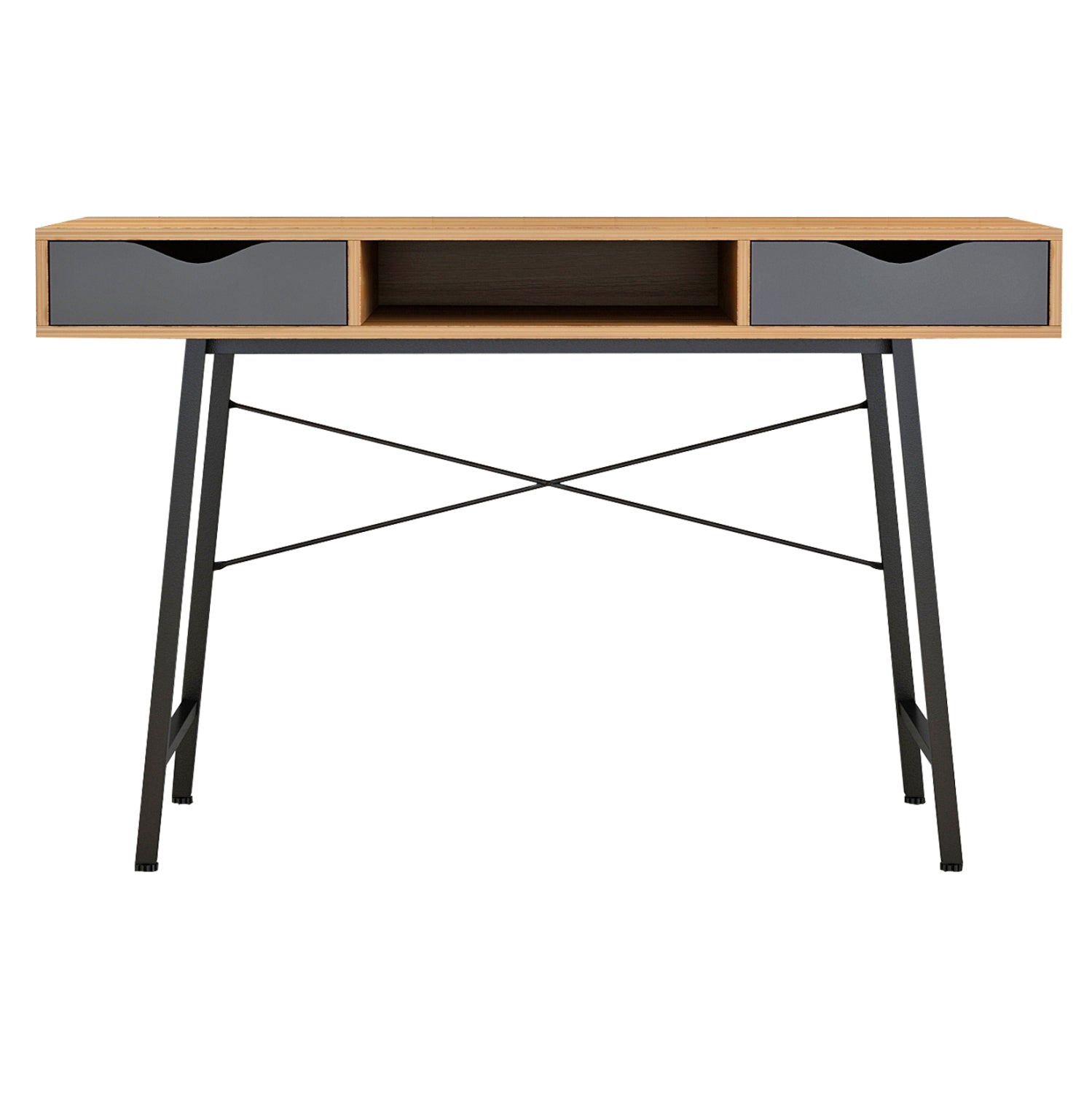 Офис бюро 2128 цвят орех-сив 120x48x76.5см