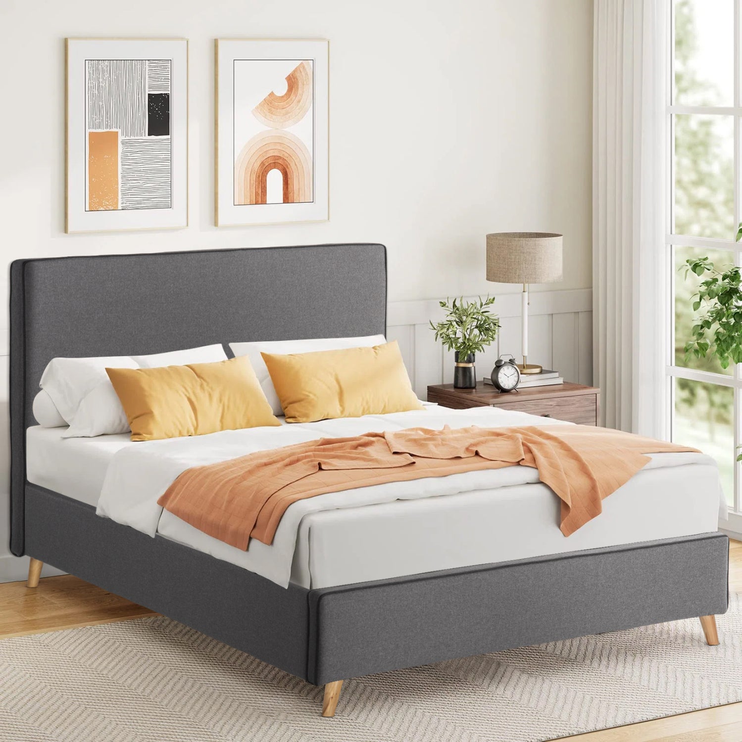 Легло с матрак MAYLIN сив плат 120x200см