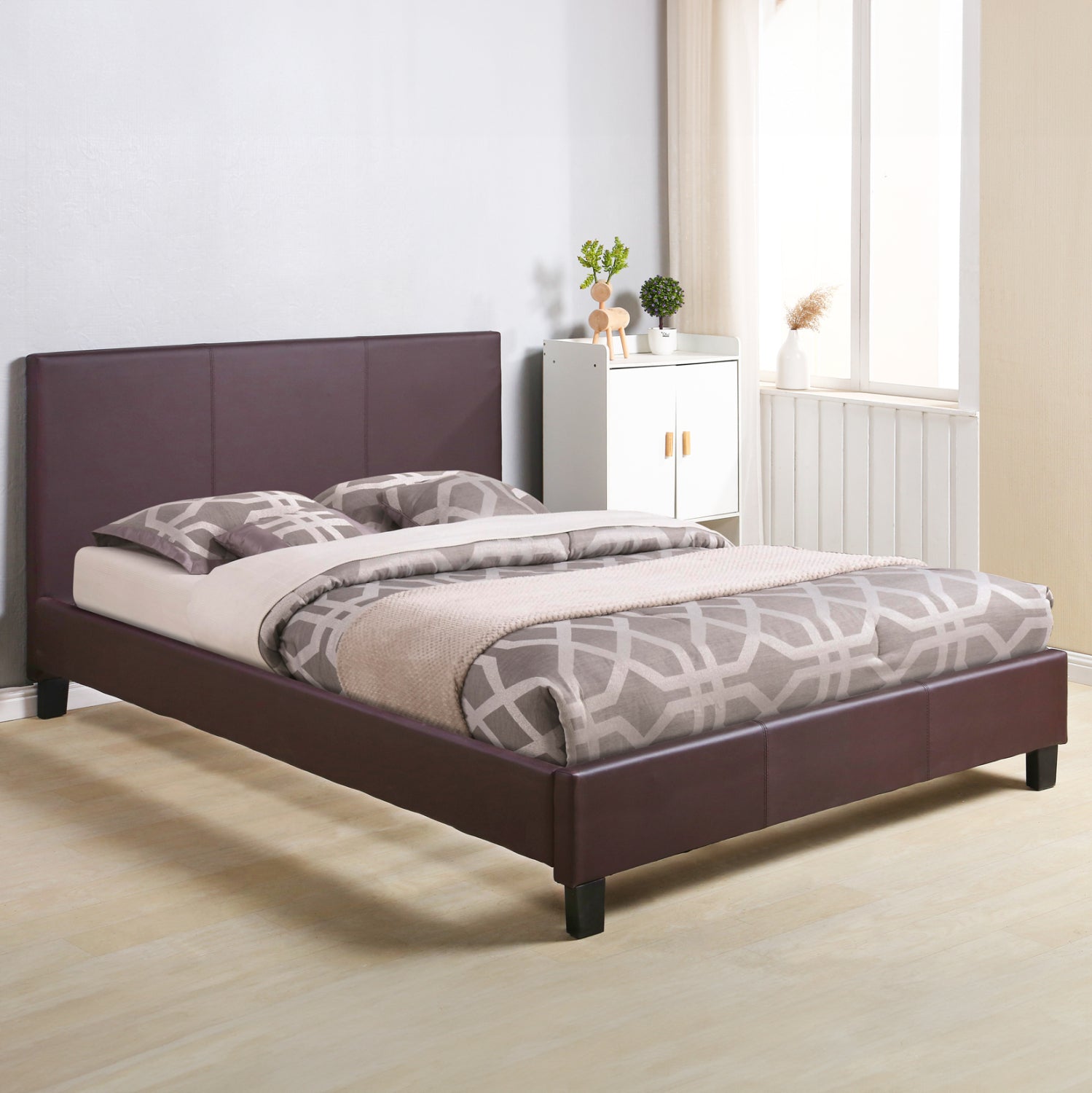 Легло с матрак becca brown pu -- за 150x200см