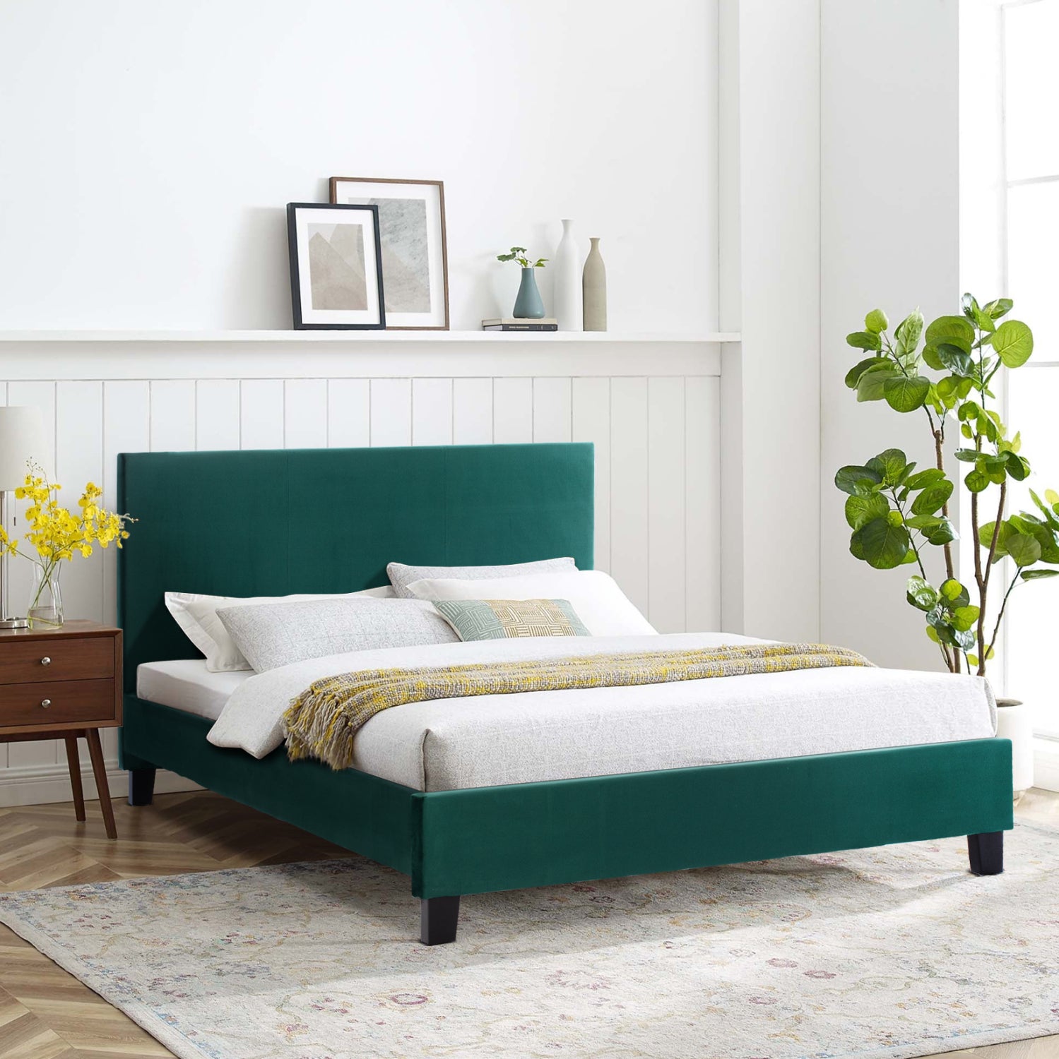 Легло с матрак Becca кипарис кадифе -- за 150x200см