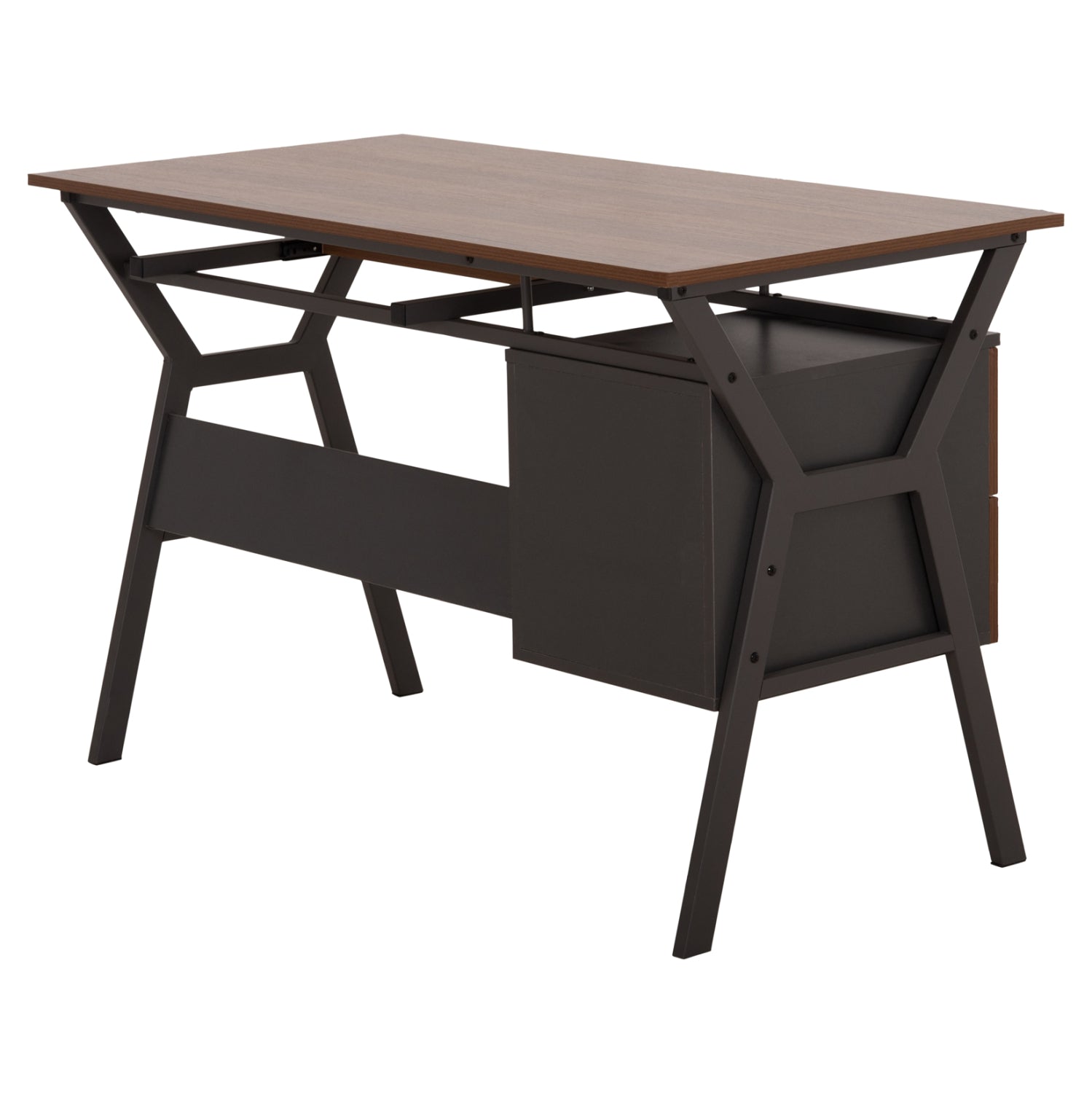 Офис бюро VITINO цвят орех-сив 120X60X76см