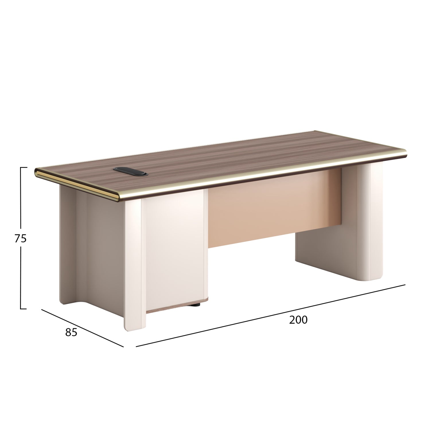 Офис бюро SUPERON меламин натурален-бежов цвят 200x85x75см