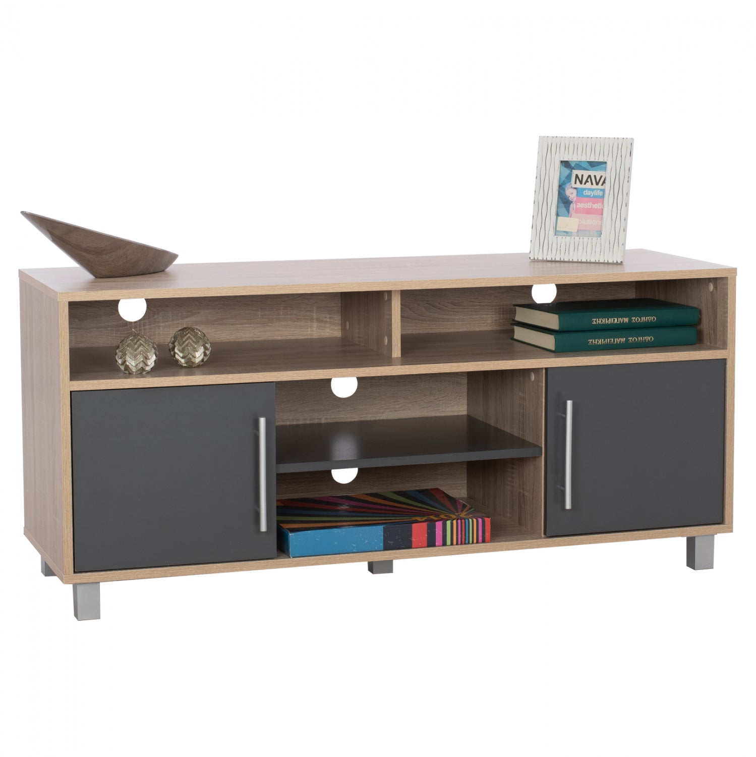 Тв шкаф DANNA 120x40x55 меламин-сонама-сиво