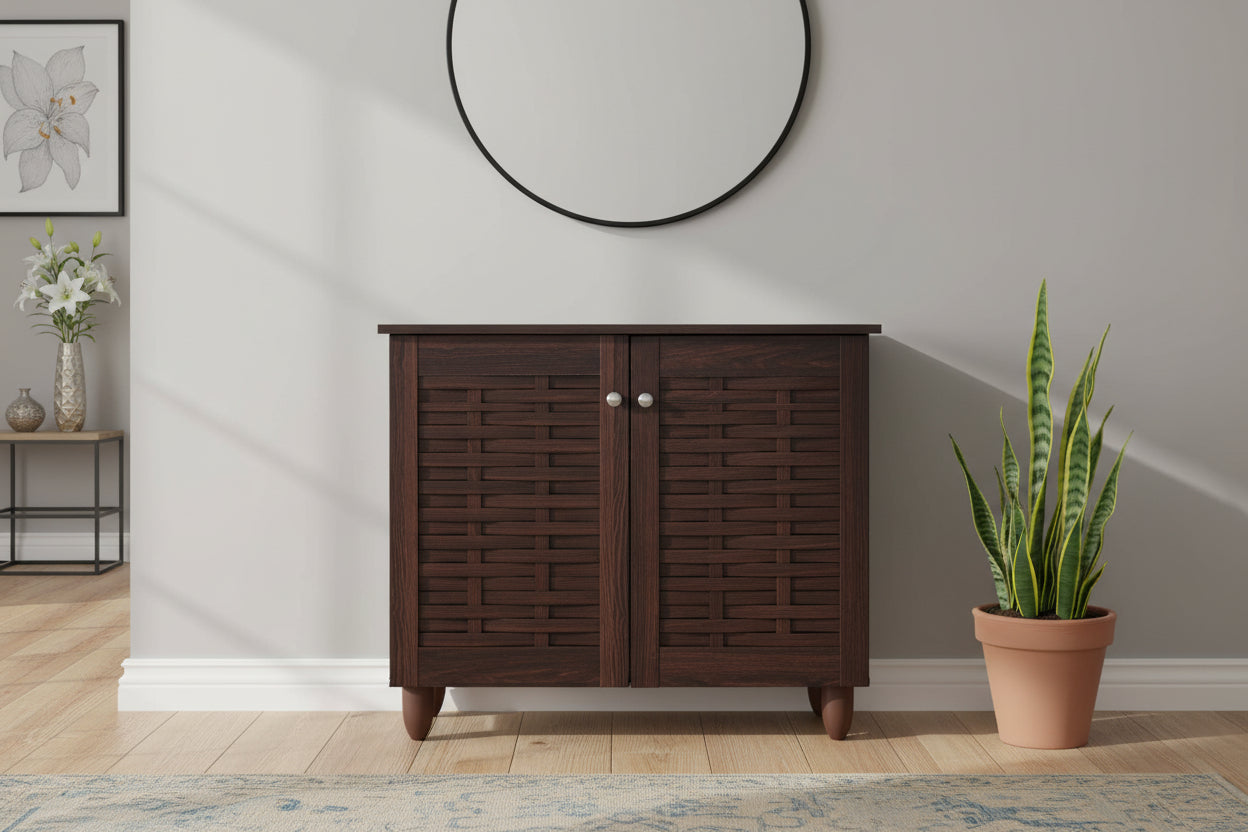 Шкаф за обувки CASSIOPE цвят венге 77x34x63