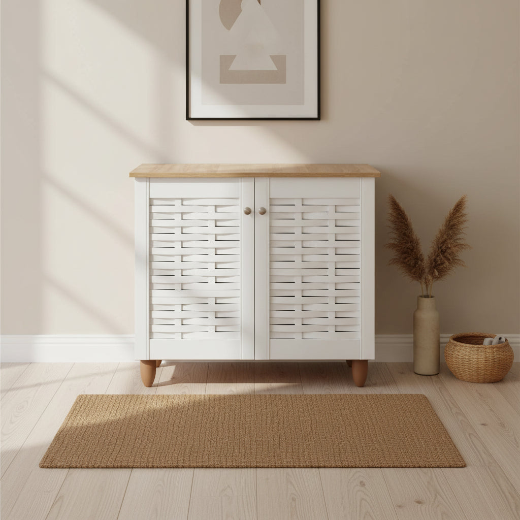 Шкаф за обувки 2208 цвят сонама-бял 77Χ34Χ67,5см