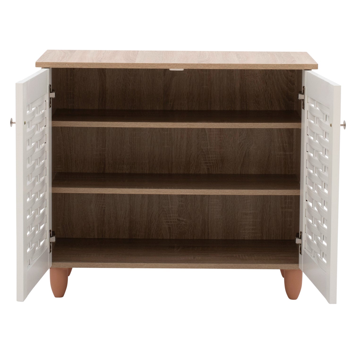 Шкаф за обувки 2208 цвят сонама-бял 77Χ34Χ67,5