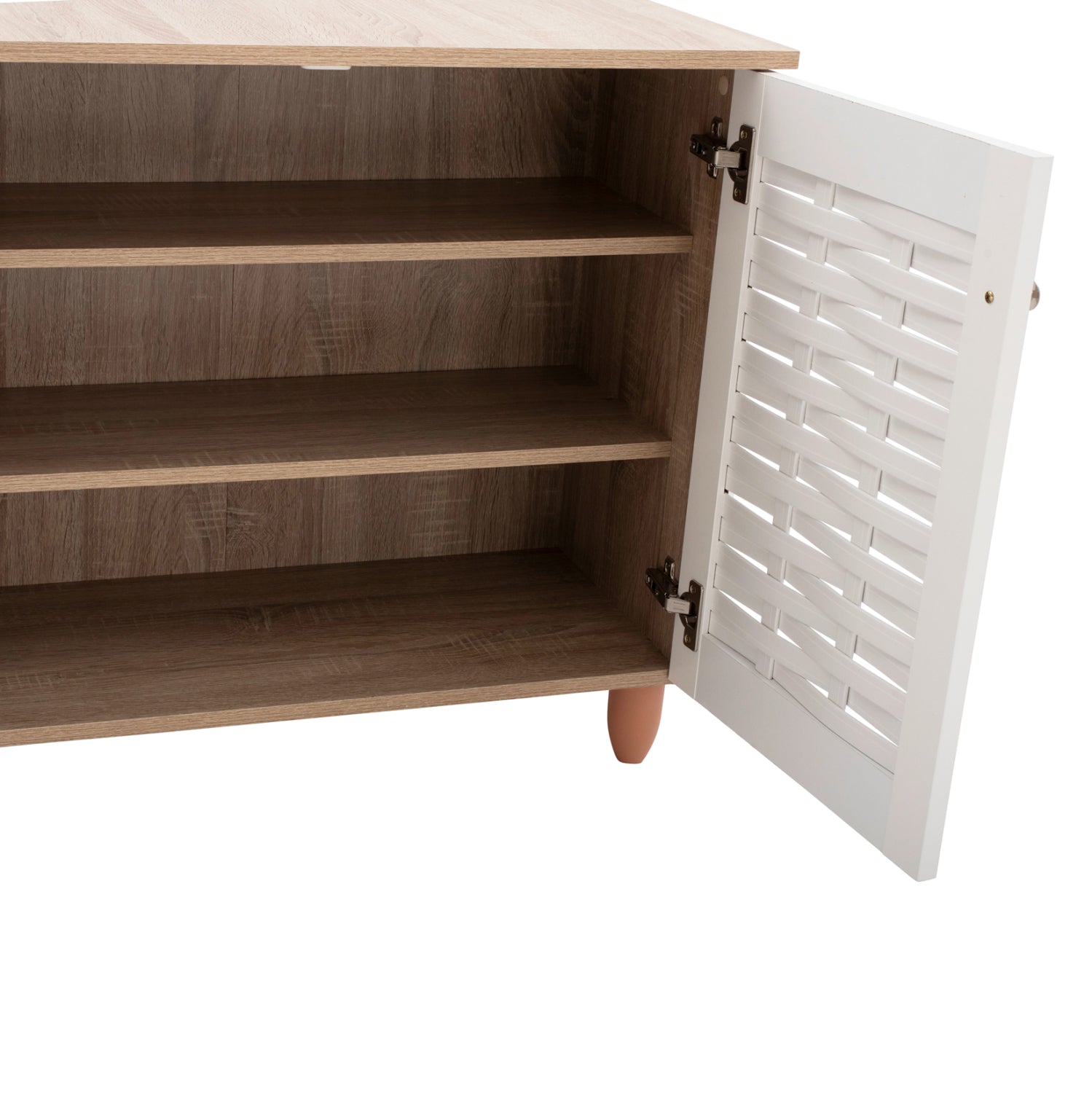 Шкаф за обувки 2208 цвят сонама-бял 77Χ34Χ67,5