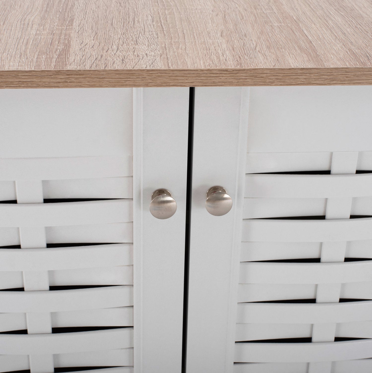 Шкаф за обувки IGGY 114x34x68 см цвят сонома-бял