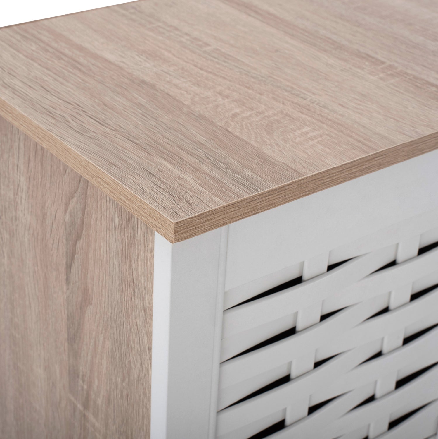 Шкаф за обувки IGGY 114x34x68 см цвят сонома-бял