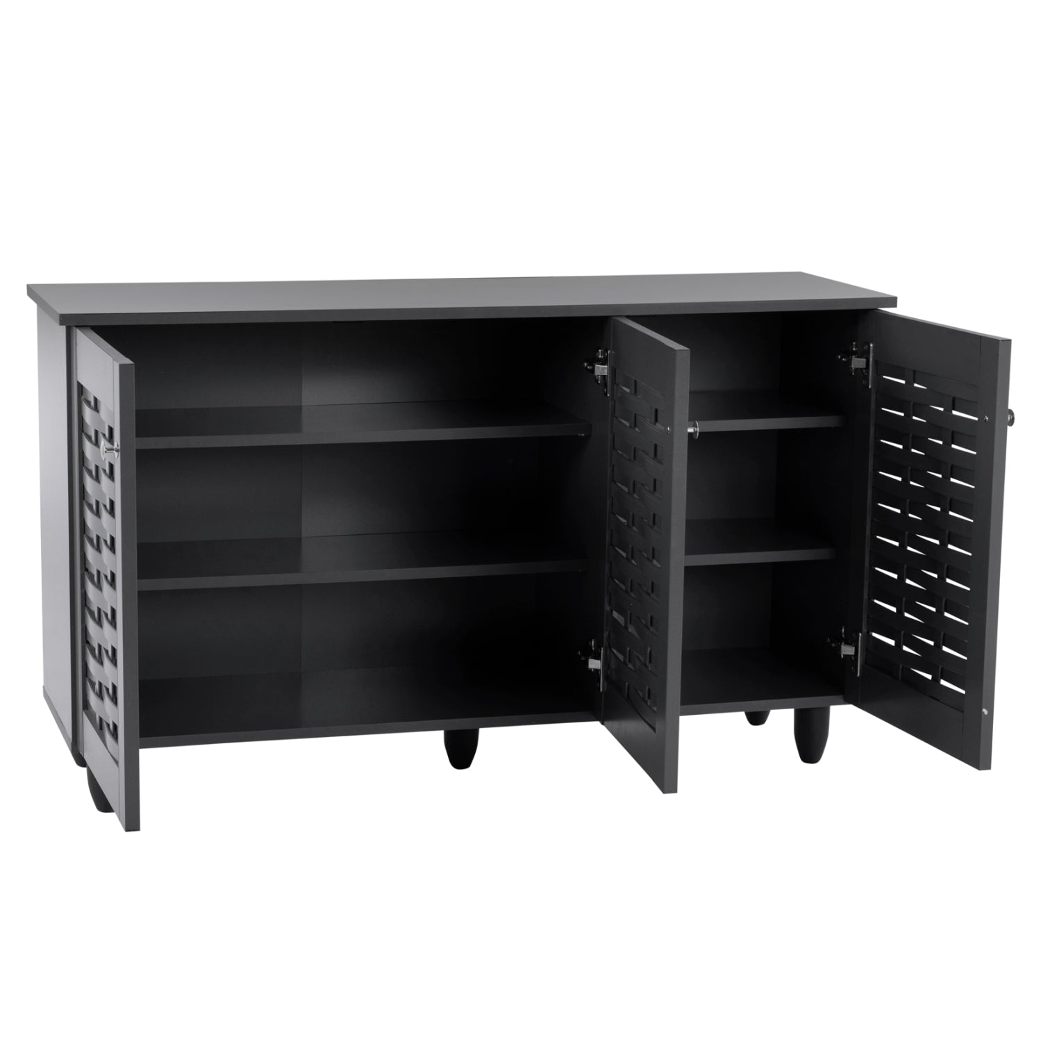 Шкаф за обувки IGGY тъмно сив цвят 114х34х68см.