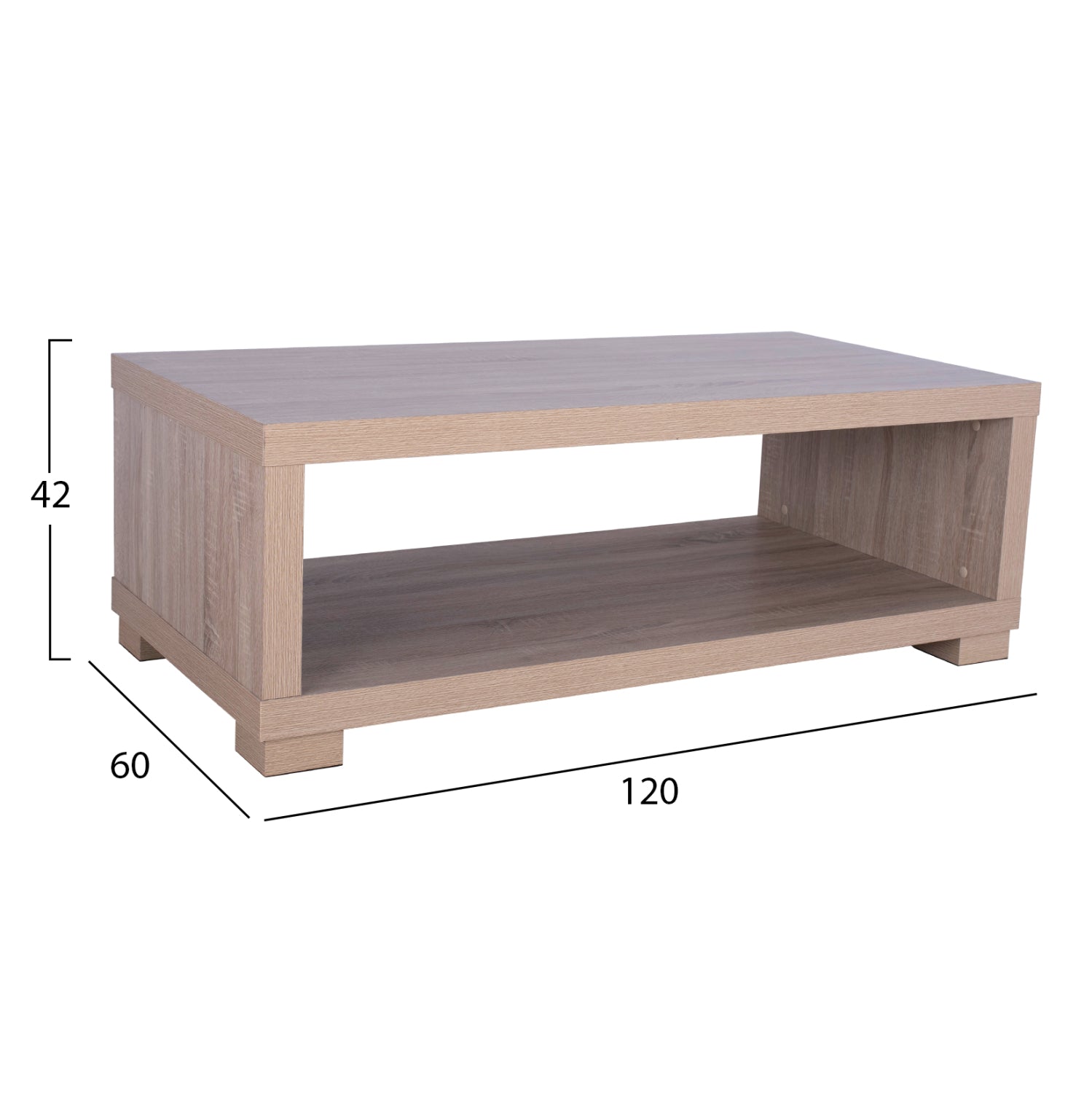 Холна маса SALEM цвят сонома 120X60X42см